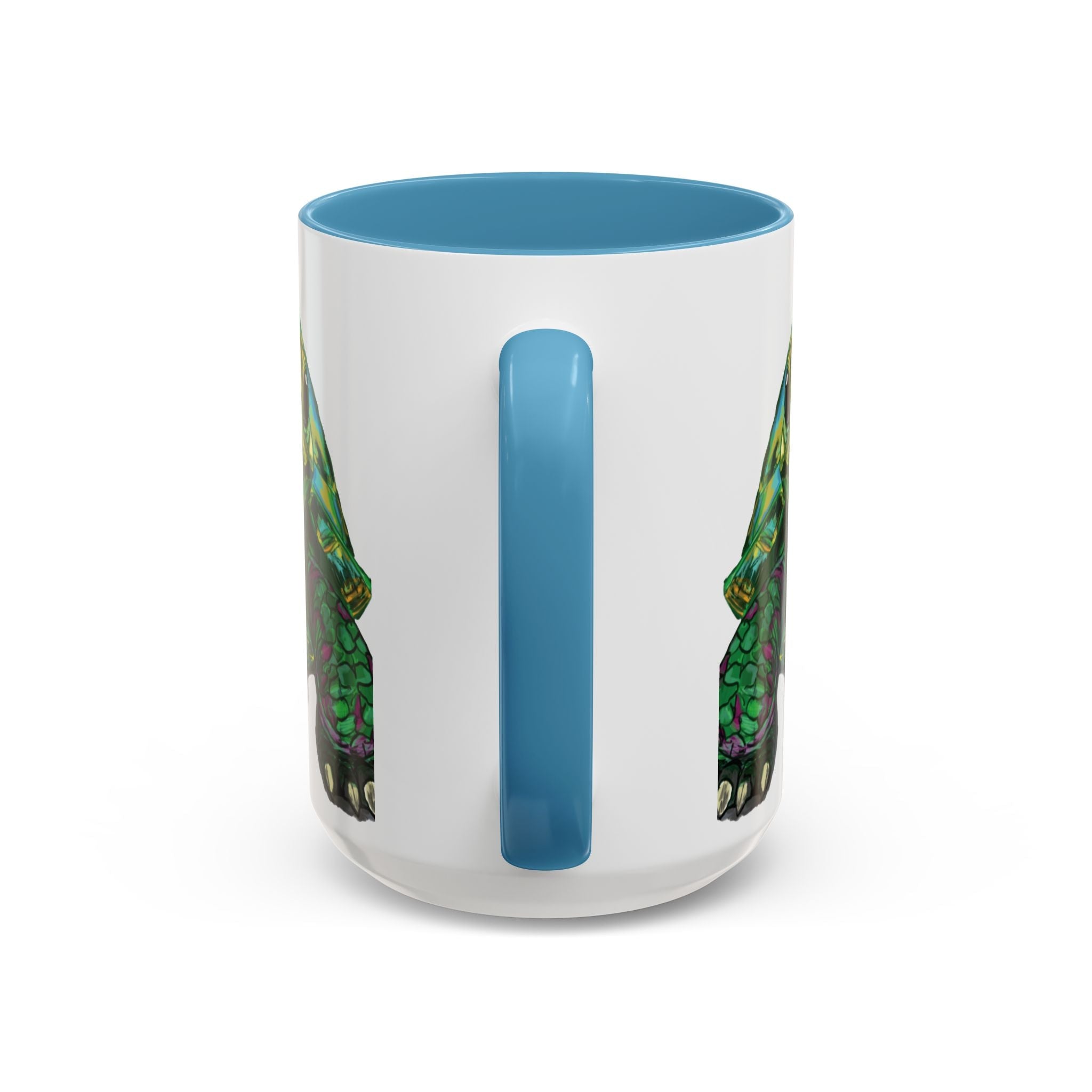 Colorful Sea Turtle Two Tone Coffee Mugs - Blue Cava