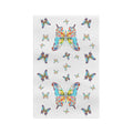 Colorful Watercolor Butterfly Microfiber Waffle Kitchen Towel - Blue Cava