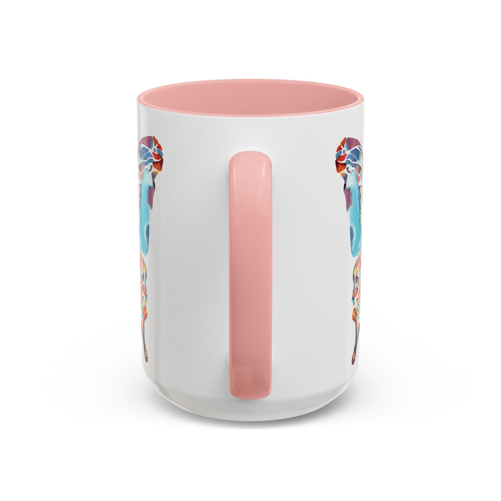 Colorful Watercolor Butterfly Two Tone Ceramic Coffee Mugs - Blue Cava