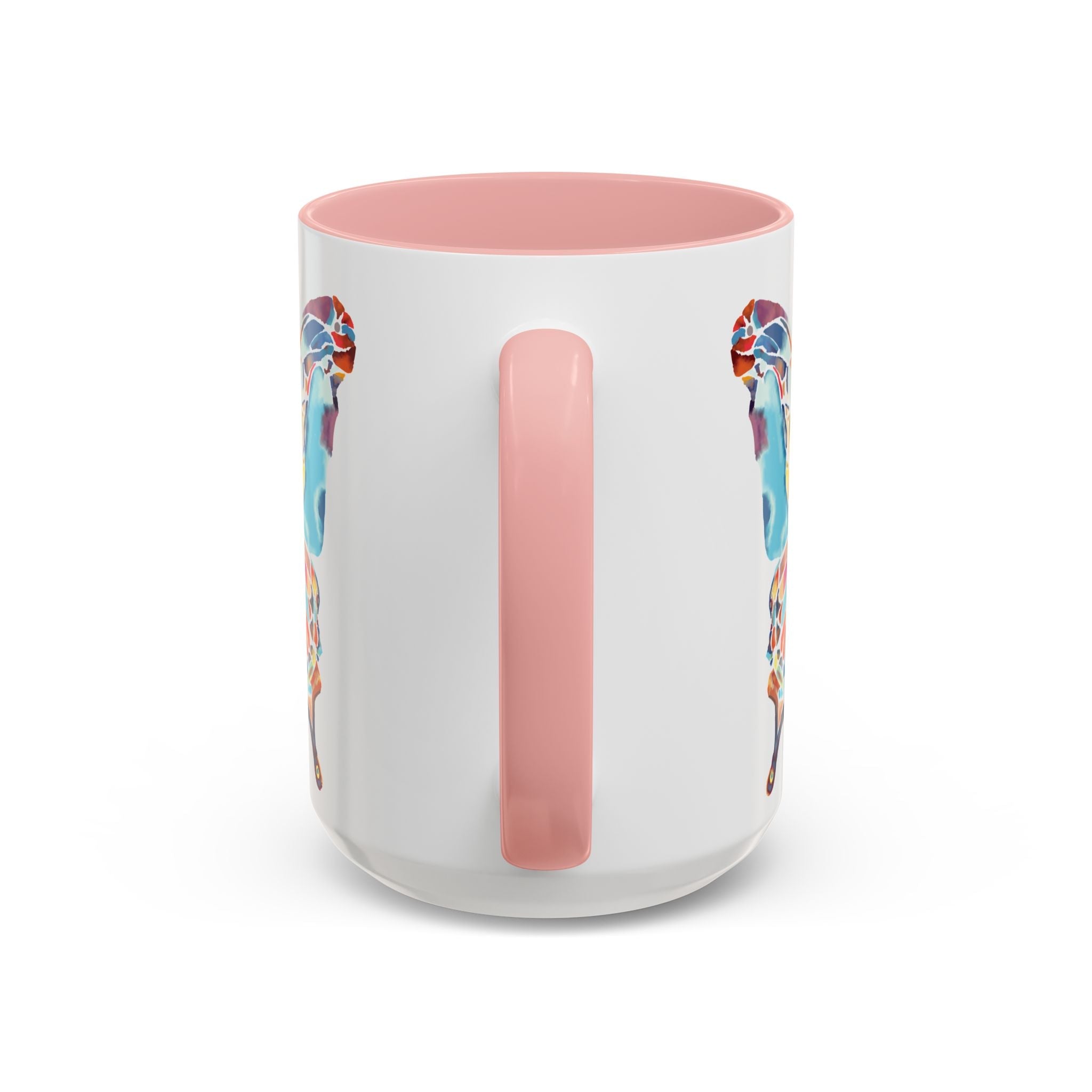 Colorful Watercolor Butterfly Two Tone Ceramic Coffee Mugs - Blue Cava