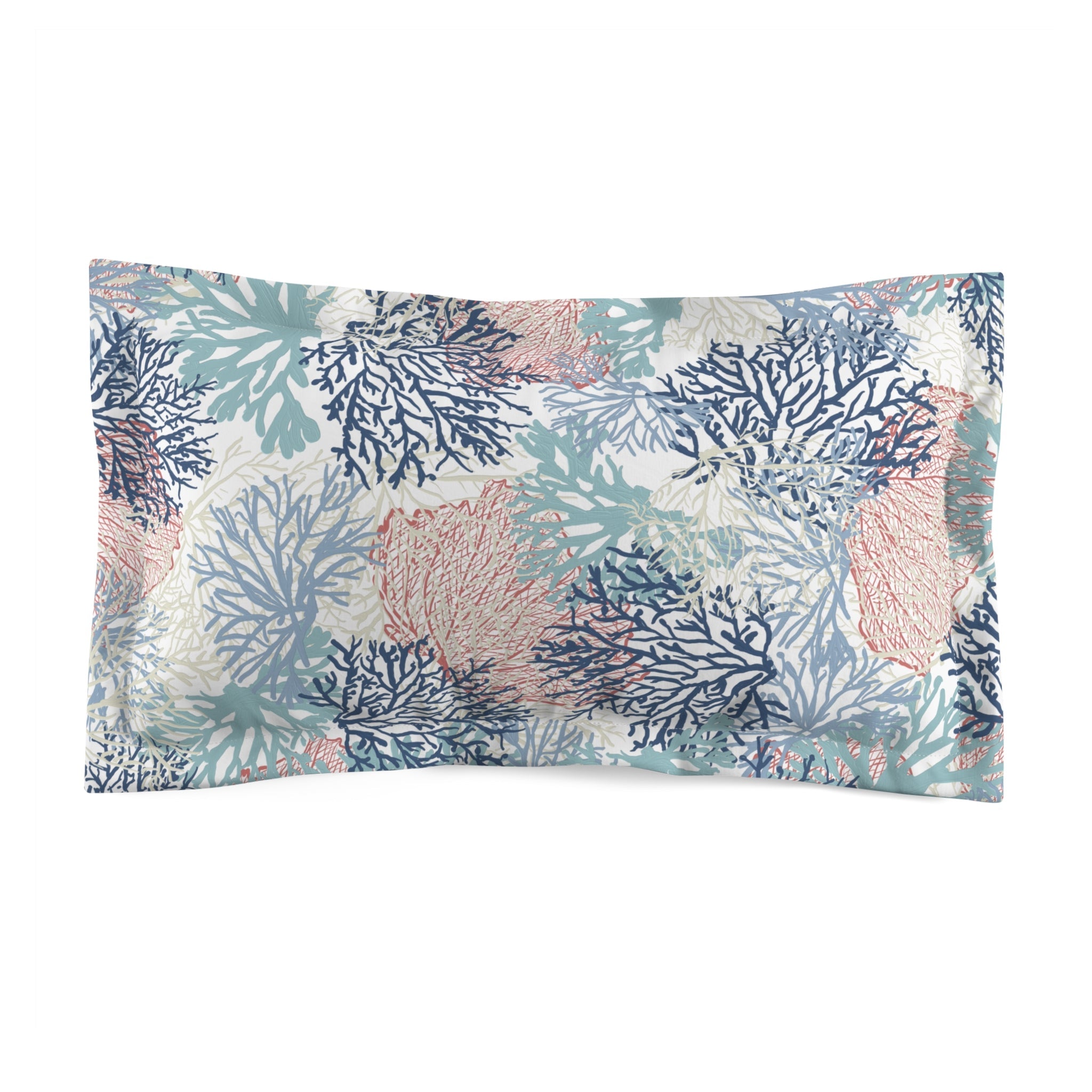 Coral Microfiber Pillow Sham - Blue Cava