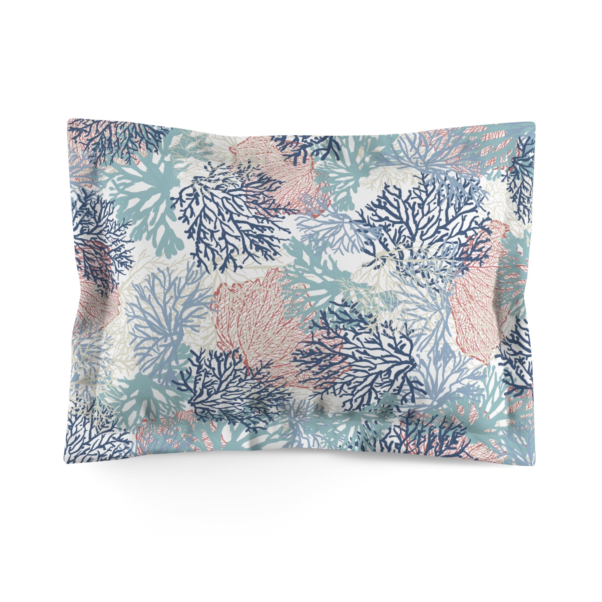 Coral Microfiber Pillow Sham - Blue Cava
