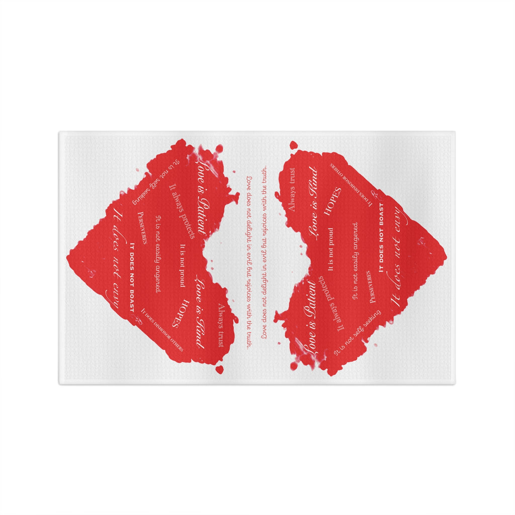 Corinthians Microfiber Waffle Kitchen Towel - Blue Cava