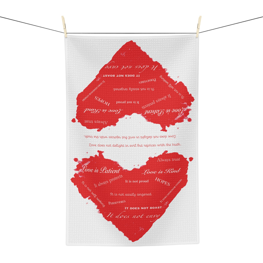 Corinthians Microfiber Waffle Kitchen Towel - Blue Cava