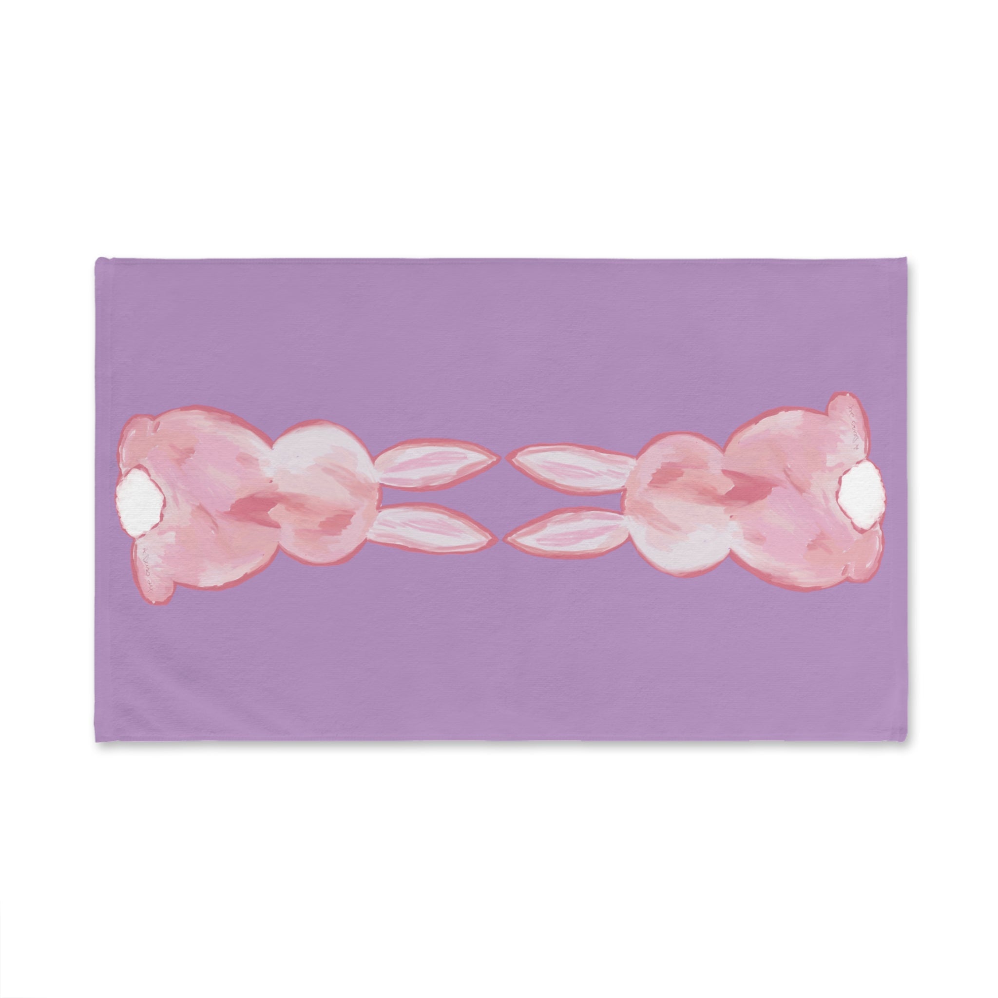 Cottontail Bunny Cotton Hand Towel - Blue Cava