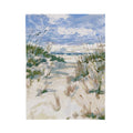 Cozy Beach Scene Velveteen Plush Blankets - Blue Cava