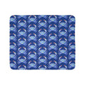 Cozy Fleece Sherpa Coastal Blue Crab Blanket - Blue Cava