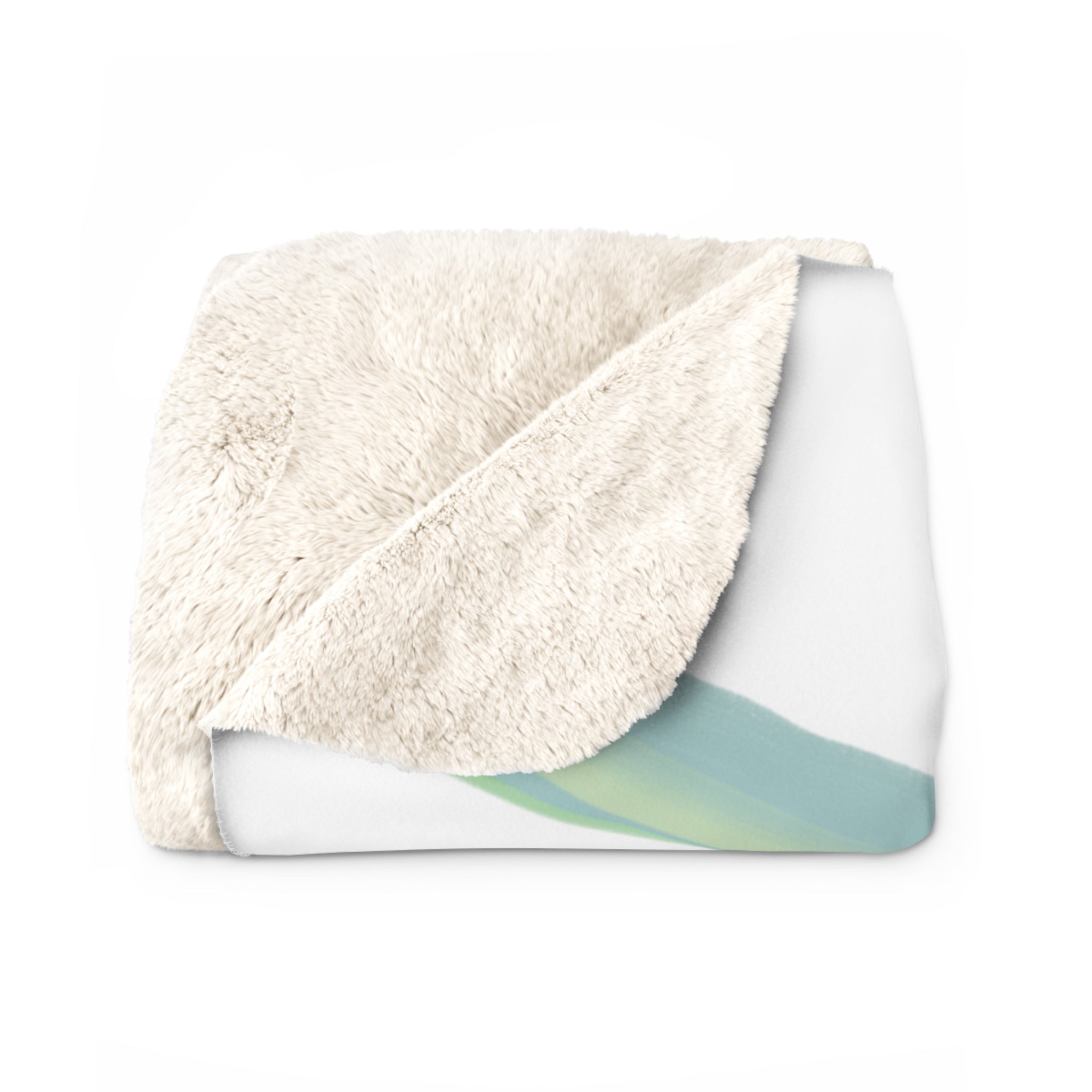 Cozy Sherpa Fleece Blanket with Colorful Tortoise Design - Blue Cava