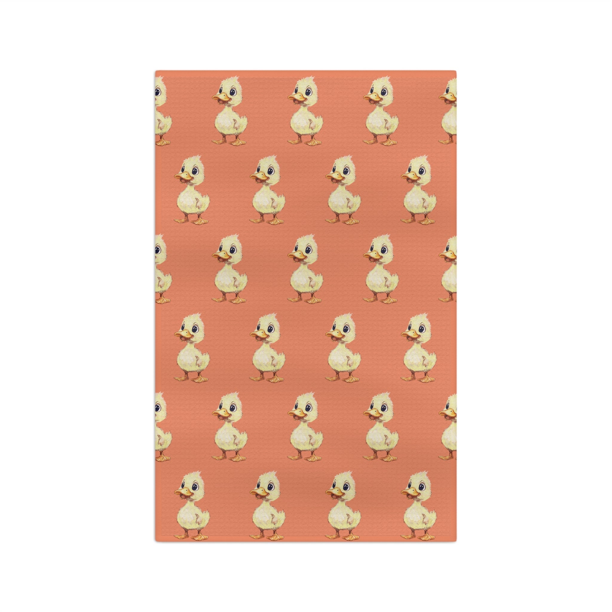 Cute Duckling Microfiber Waffle Kitchen Towel - Blue Cava