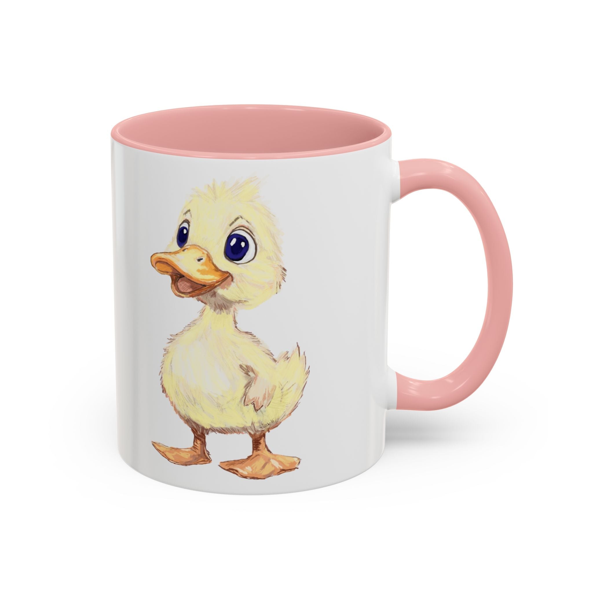 Cute Farmhouse Duck Two Tone Ceramic Coffee Mugs - Blue Cava