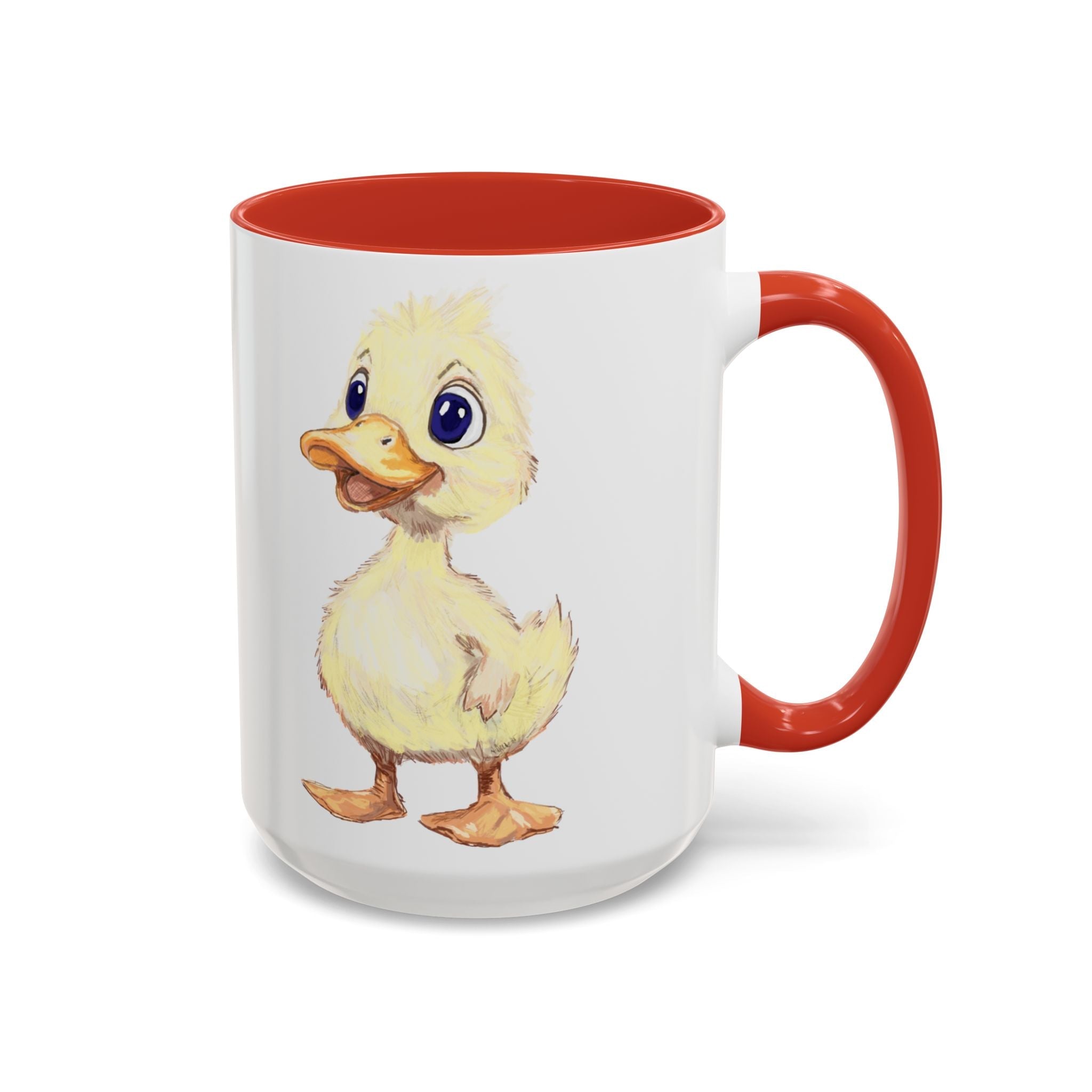 Cute Farmhouse Duck Two Tone Ceramic Coffee Mugs - Blue Cava