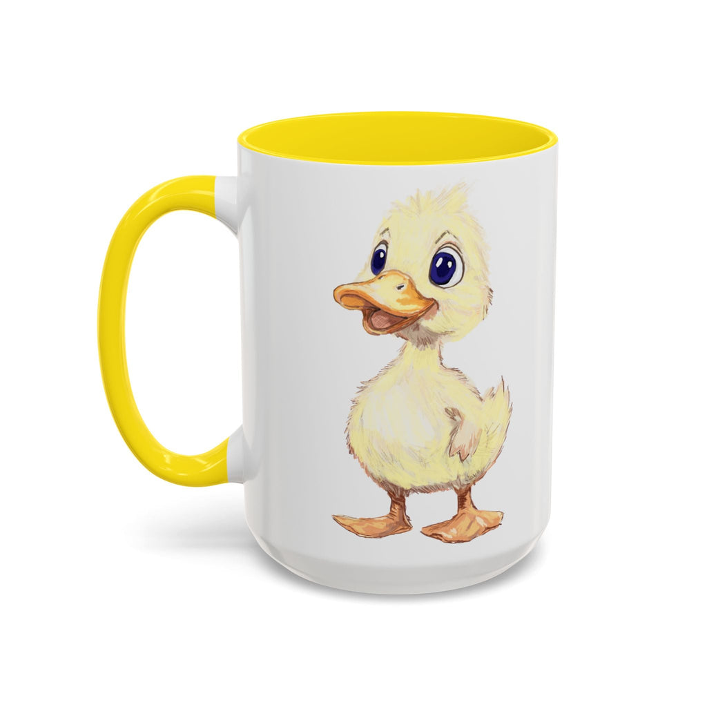 Cute Farmhouse Duck Two Tone Ceramic Coffee Mugs - Blue Cava