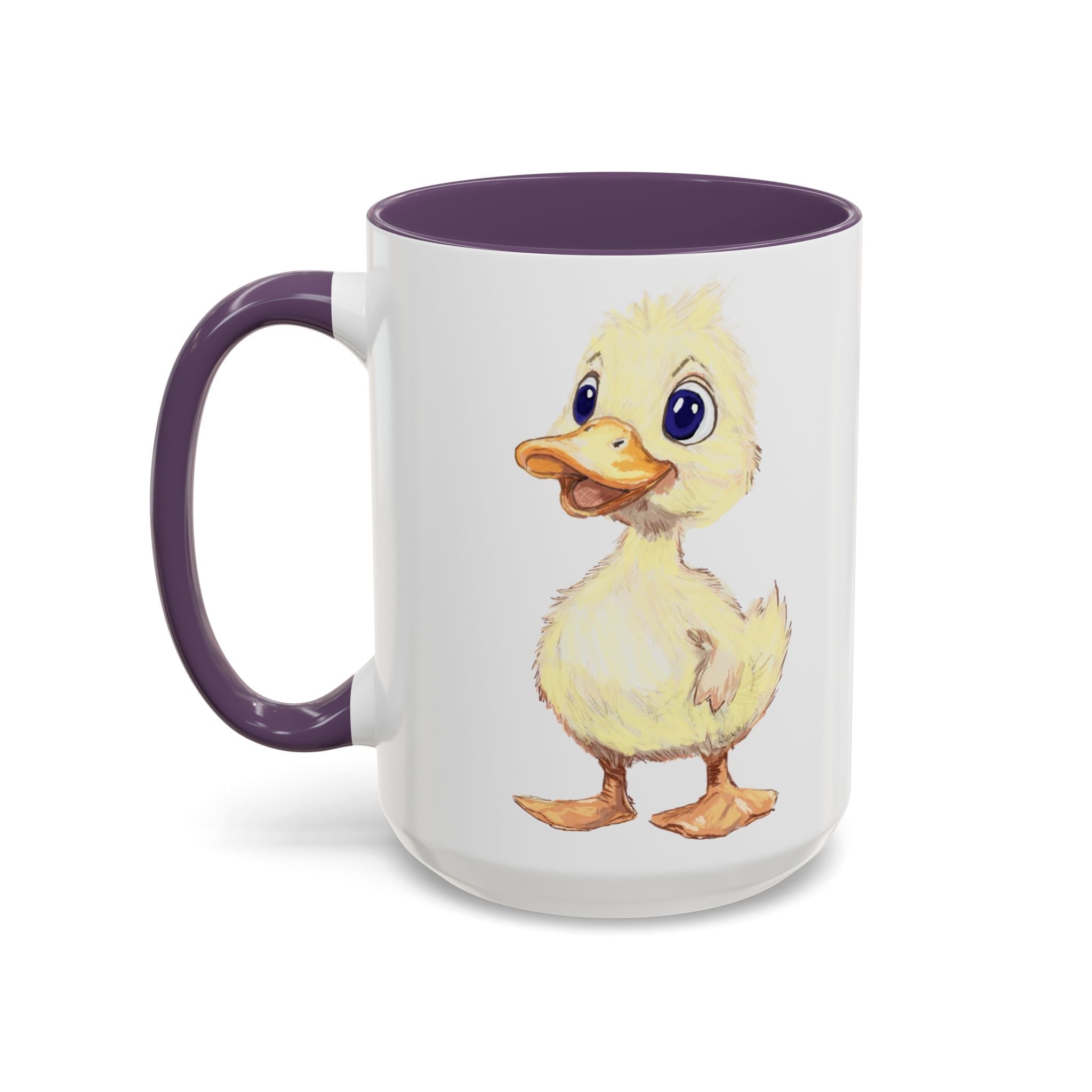 Cute Farmhouse Duck Two Tone Ceramic Coffee Mugs - Blue Cava
