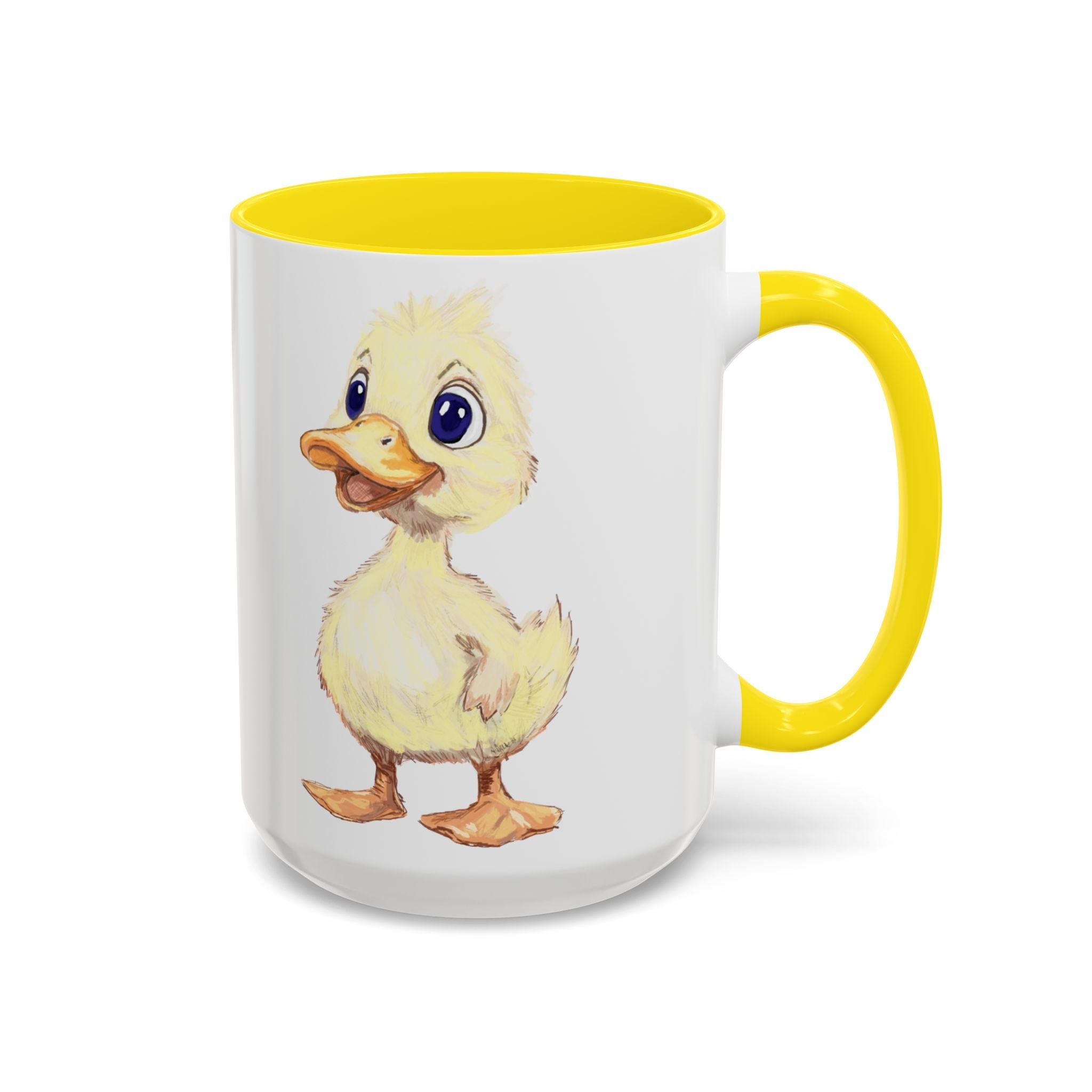 Cute Farmhouse Duck Two Tone Ceramic Coffee Mugs - Blue Cava