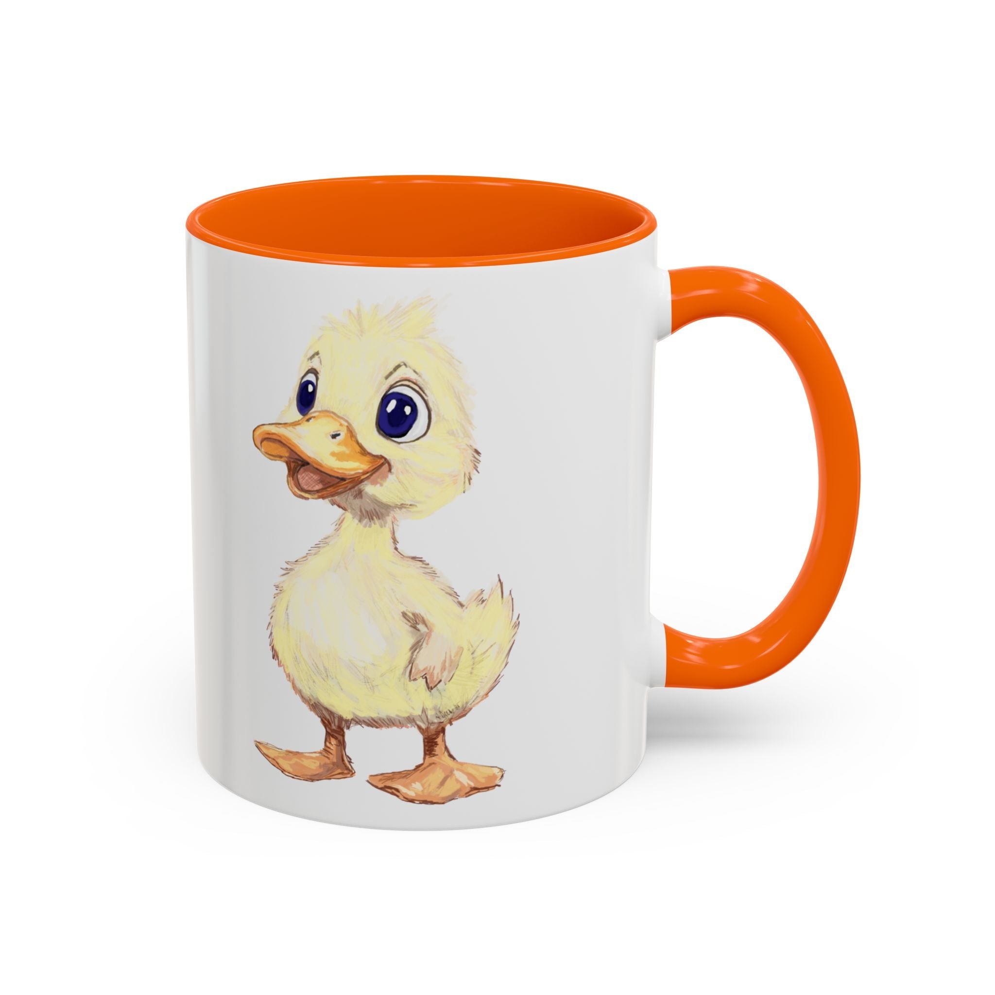 Cute Farmhouse Duck Two Tone Ceramic Coffee Mugs - Blue Cava