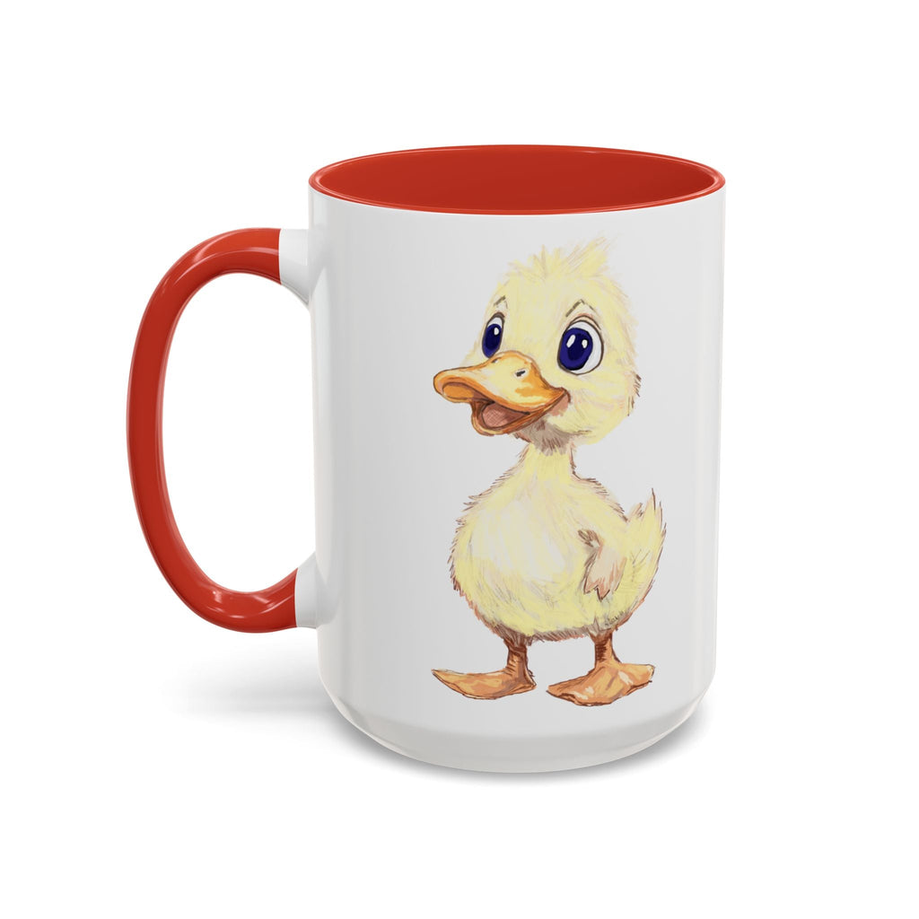 Cute Farmhouse Duck Two Tone Ceramic Coffee Mugs - Blue Cava