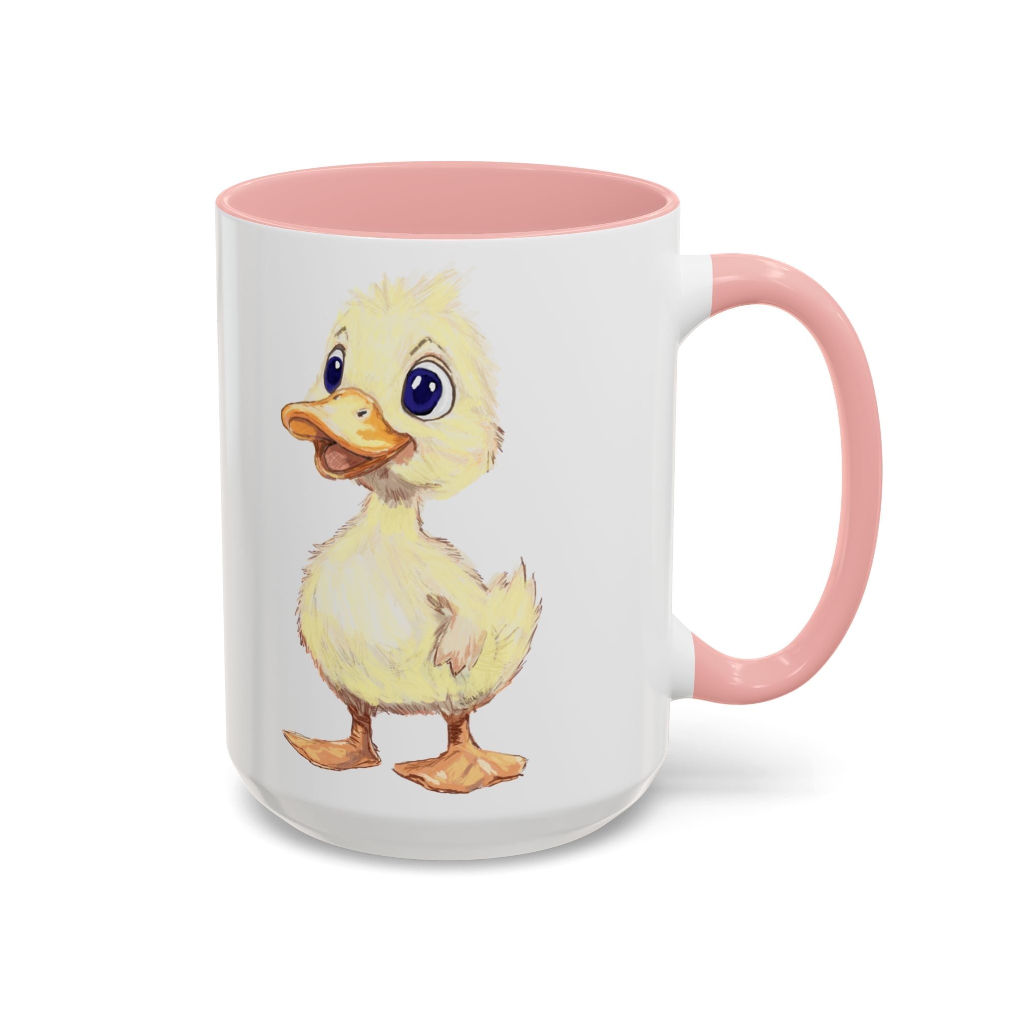 Cute Farmhouse Duck Two Tone Ceramic Coffee Mugs - Blue Cava