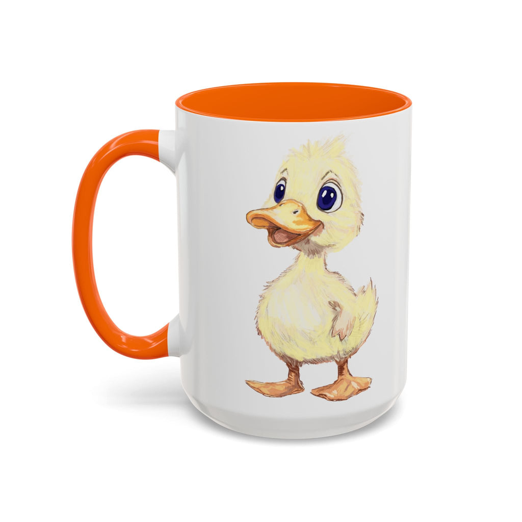 Cute Farmhouse Duck Two Tone Ceramic Coffee Mugs - Blue Cava