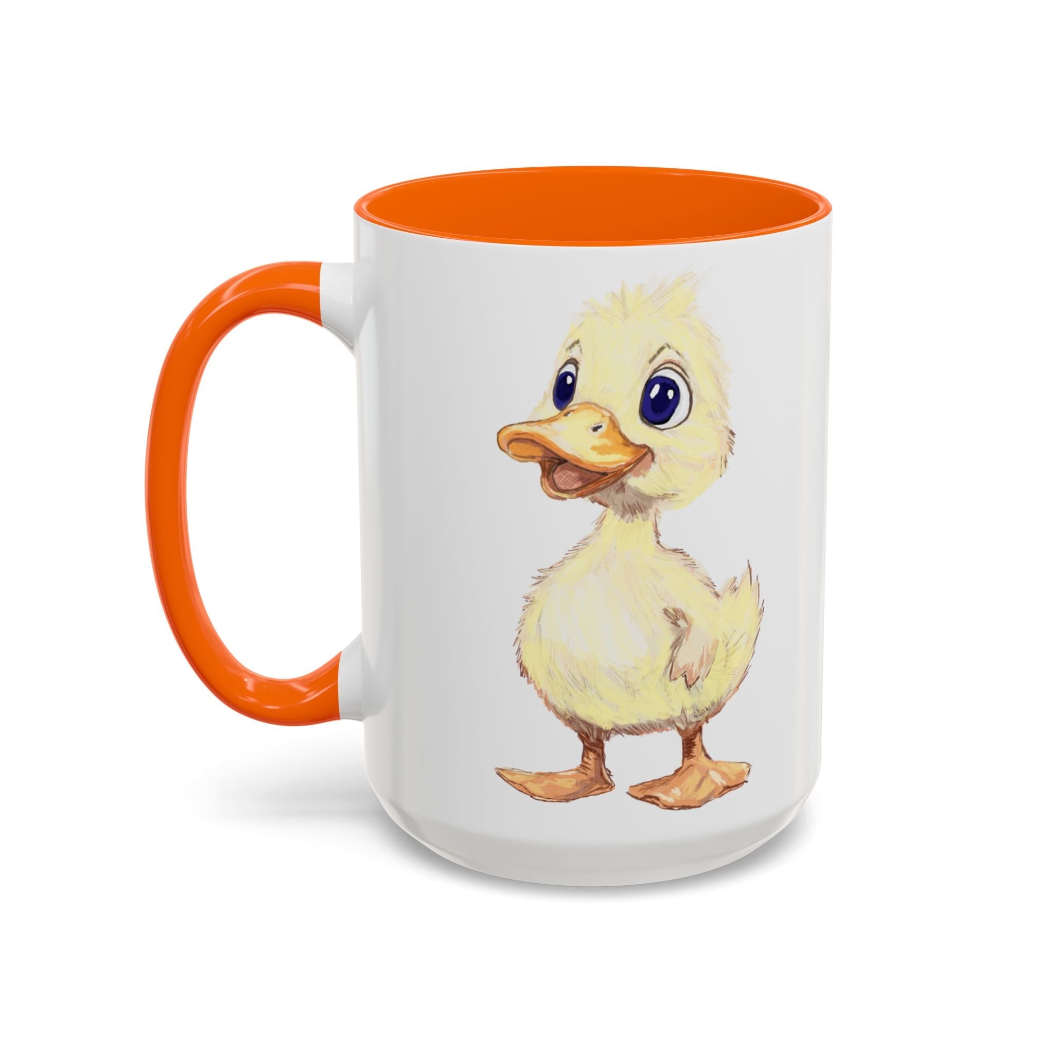 Cute Farmhouse Duck Two Tone Ceramic Coffee Mugs - Blue Cava
