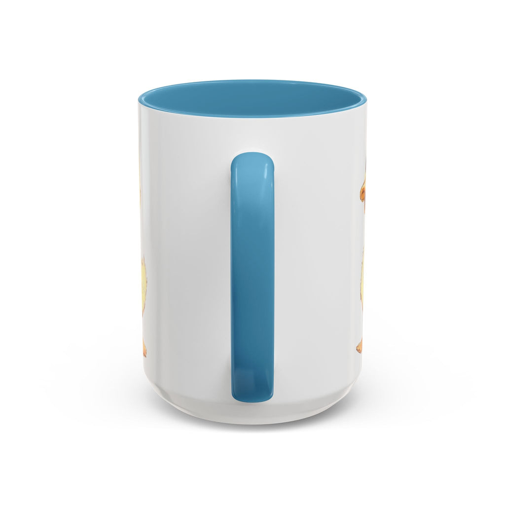 Cute Farmhouse Duck Two Tone Ceramic Coffee Mugs - Blue Cava