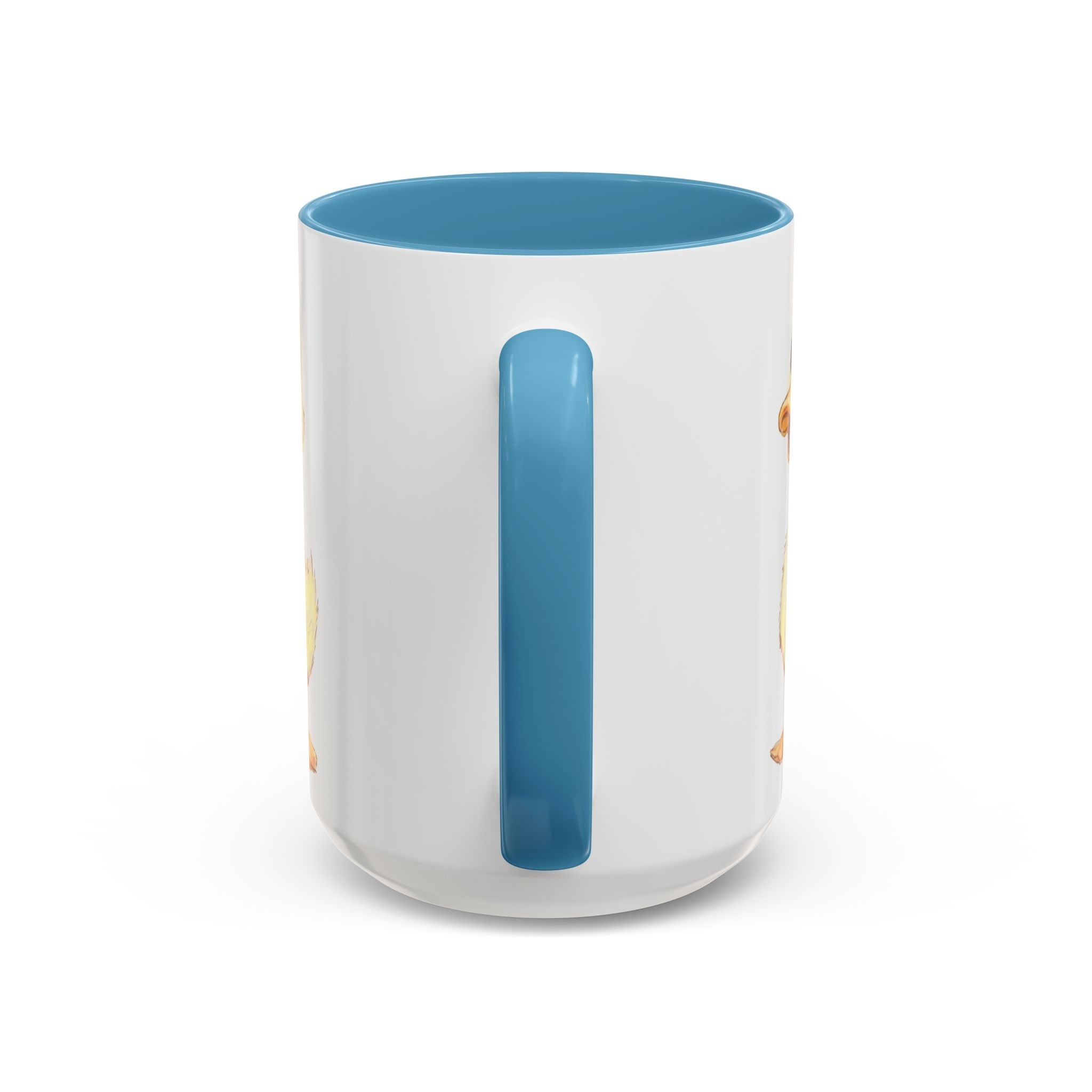 Cute Farmhouse Duck Two Tone Ceramic Coffee Mugs - Blue Cava
