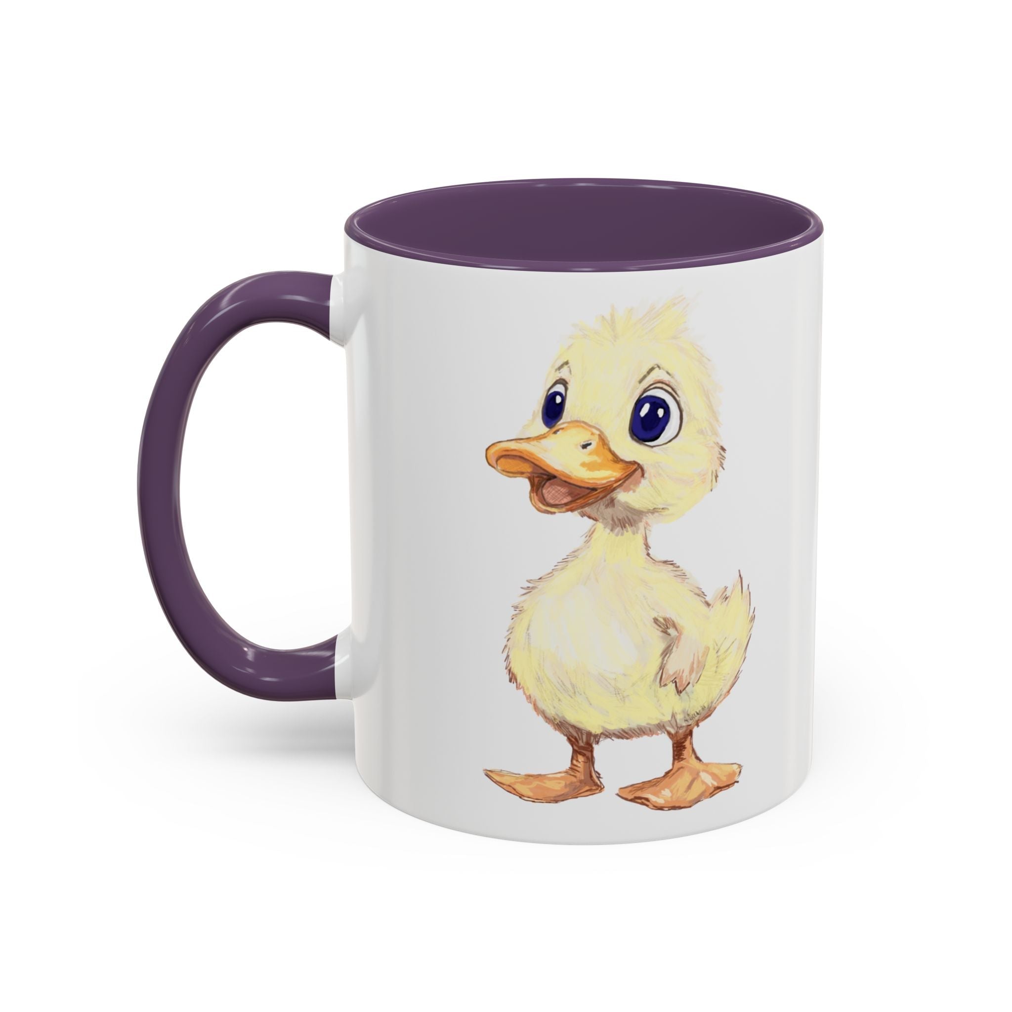 Cute Farmhouse Duck Two Tone Ceramic Coffee Mugs - Blue Cava