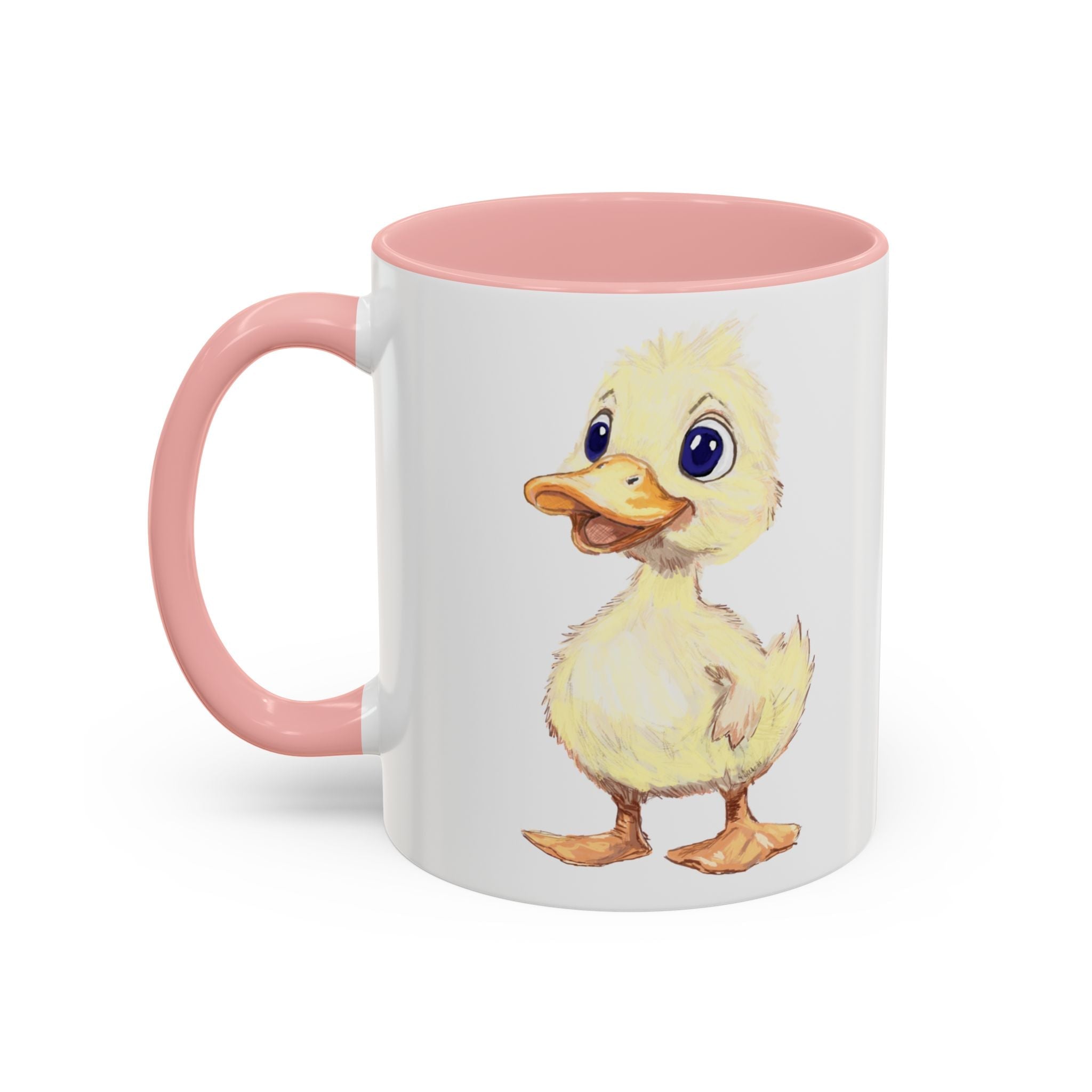 Cute Farmhouse Duck Two Tone Ceramic Coffee Mugs - Blue Cava