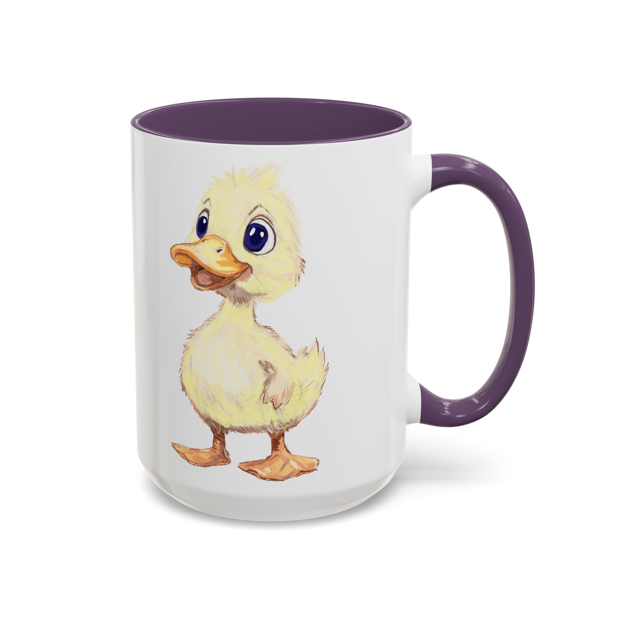 Cute Farmhouse Duck Two Tone Ceramic Coffee Mugs - Blue Cava