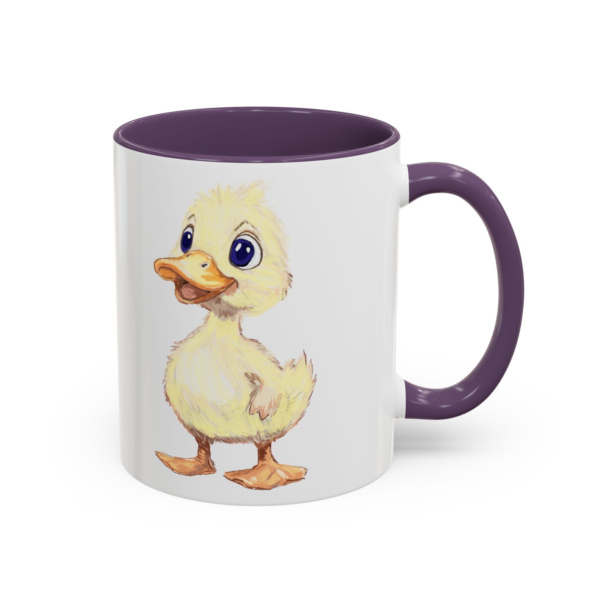 Cute Farmhouse Duck Two Tone Ceramic Coffee Mugs - Blue Cava