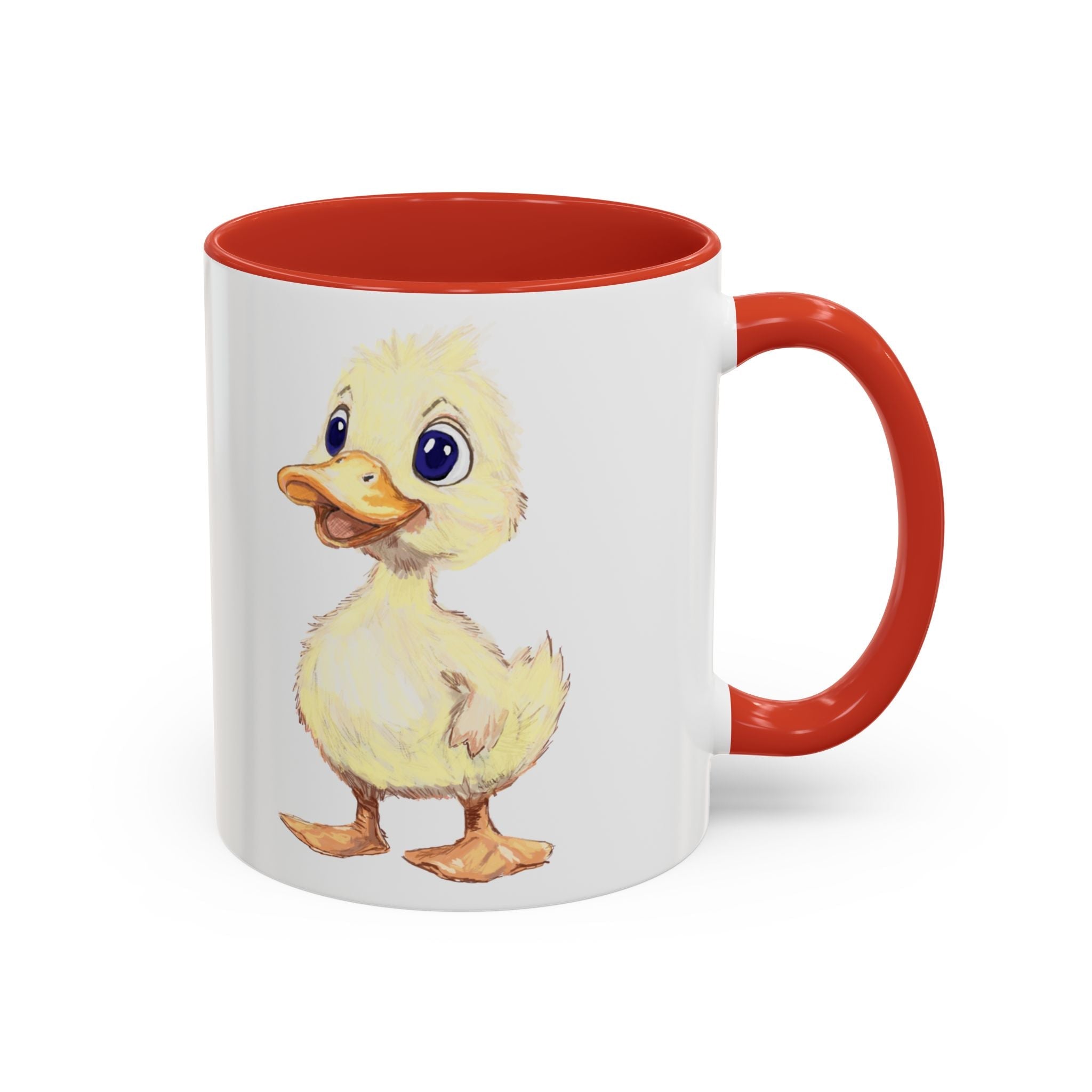 Cute Farmhouse Duck Two Tone Ceramic Coffee Mugs - Blue Cava