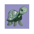 Cute Green Turtle Washcloth Towel — Soft Kids Bathroom & Nursery Hand Towel - Blue Cava