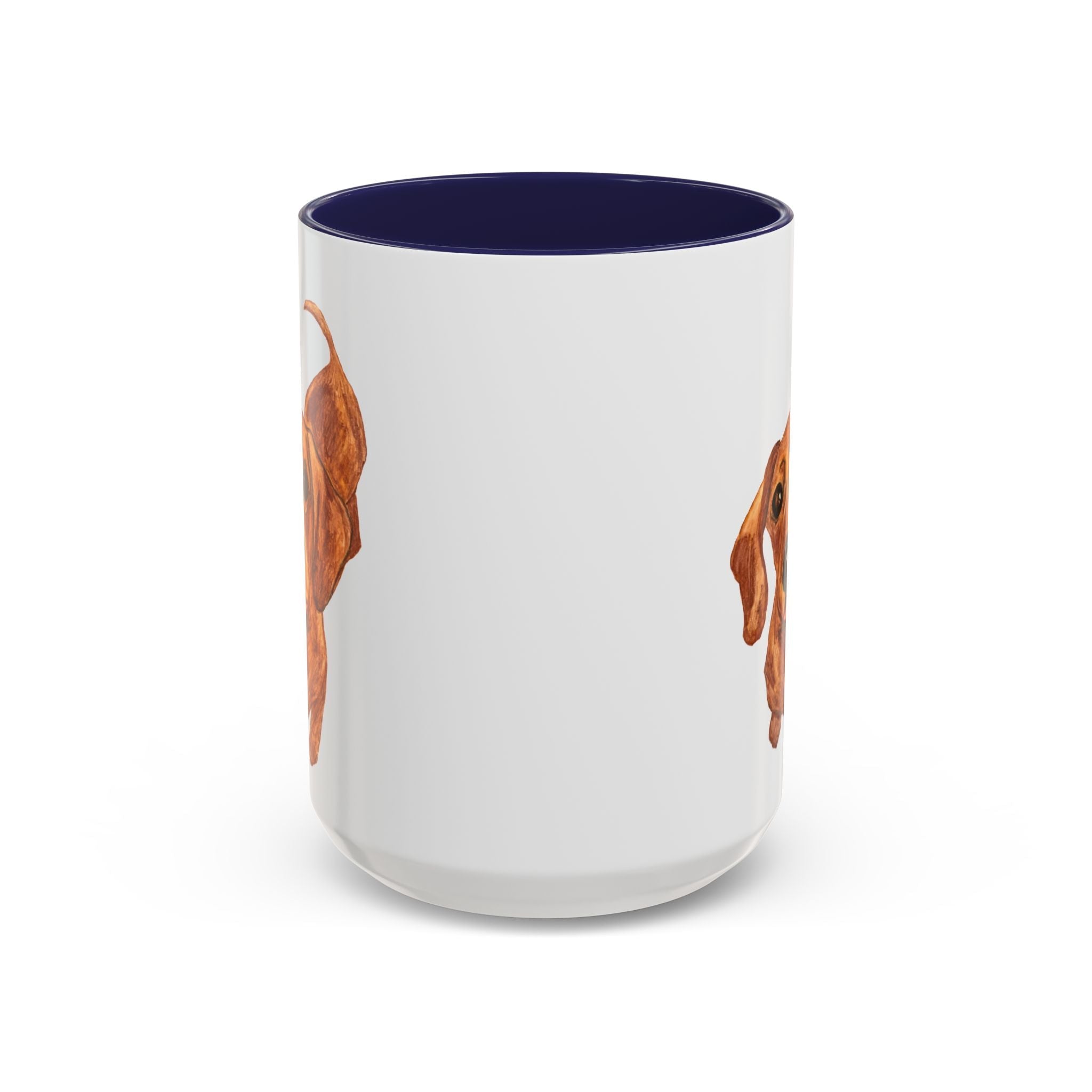 Dachshund Two Tone Ceramic Coffee Mugs - Blue Cava