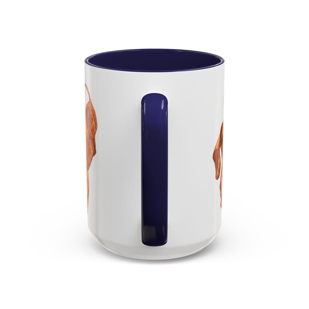 Dachshund Two Tone Ceramic Coffee Mugs - Blue Cava