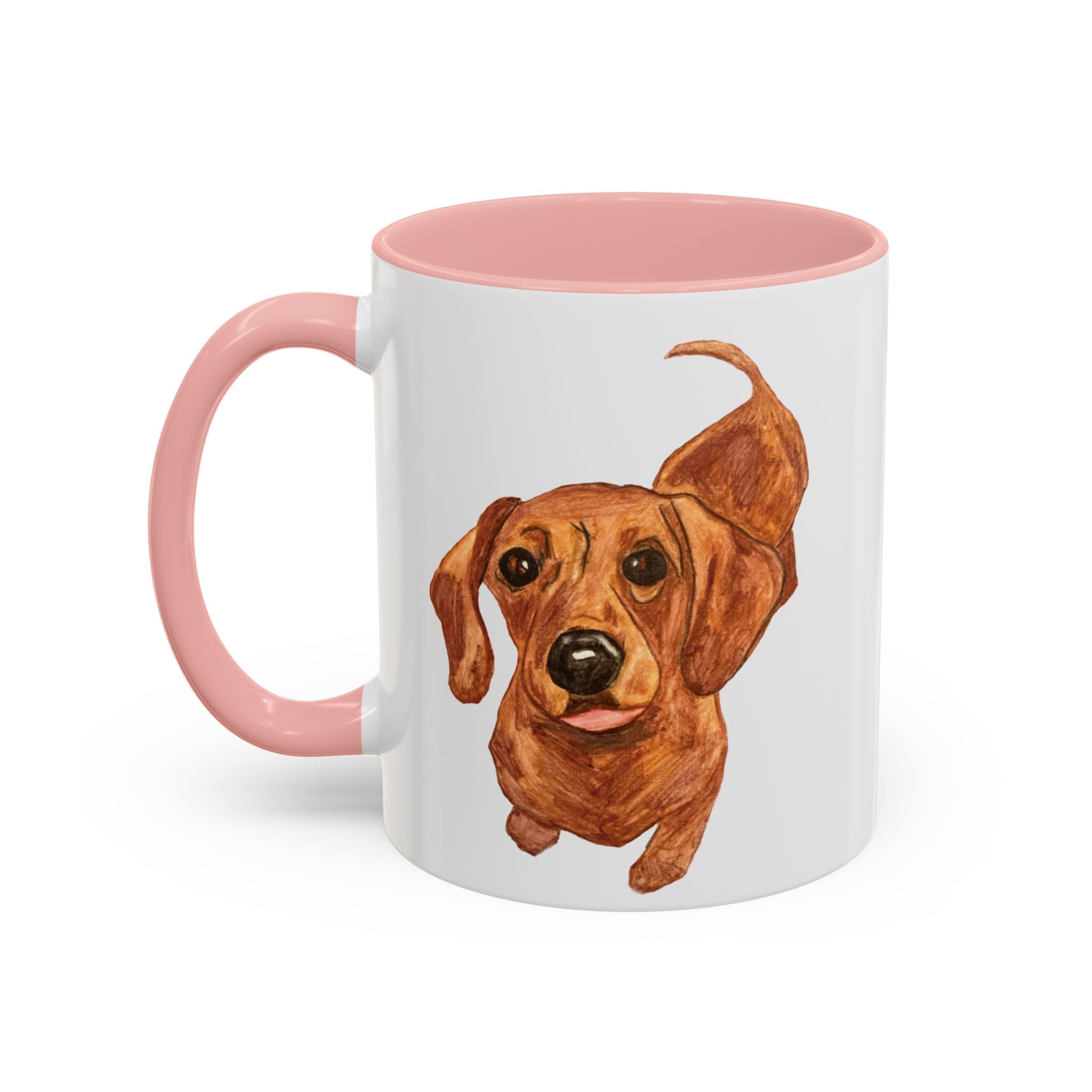 Dachshund Two Tone Ceramic Coffee Mugs - Blue Cava