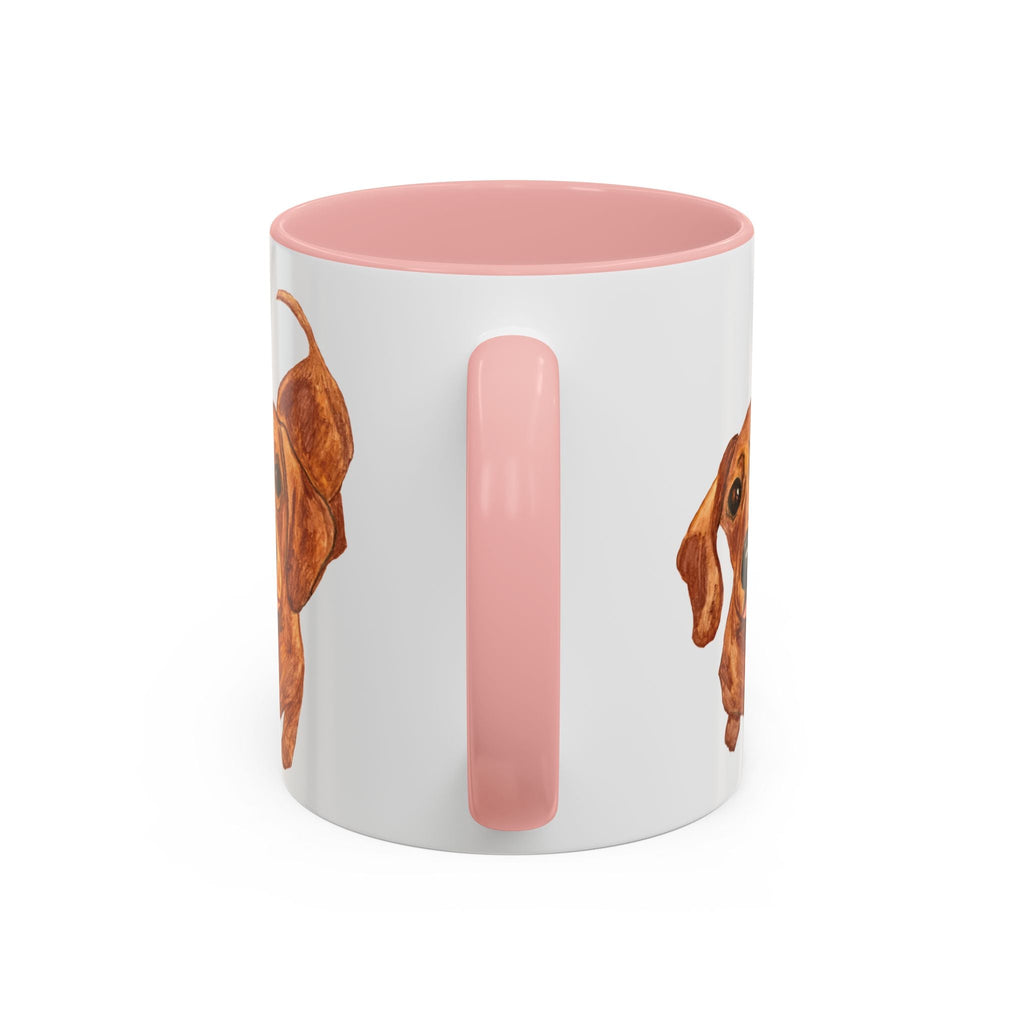 Dachshund Two Tone Ceramic Coffee Mugs - Blue Cava