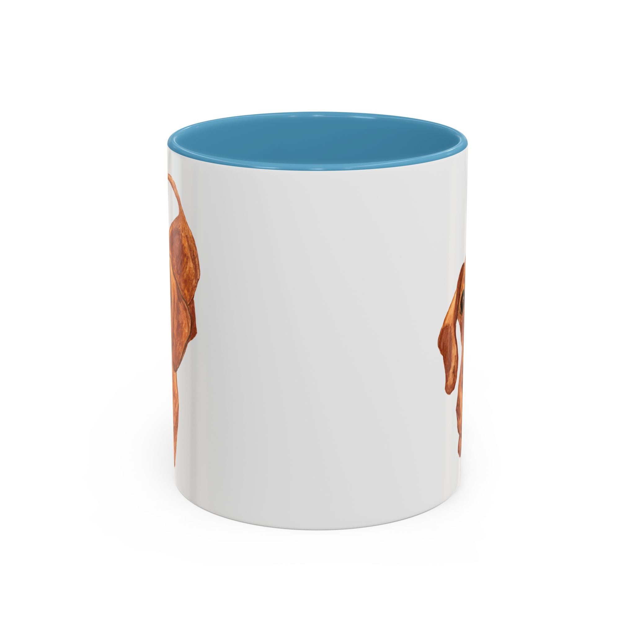 Dachshund Two Tone Ceramic Coffee Mugs - Blue Cava
