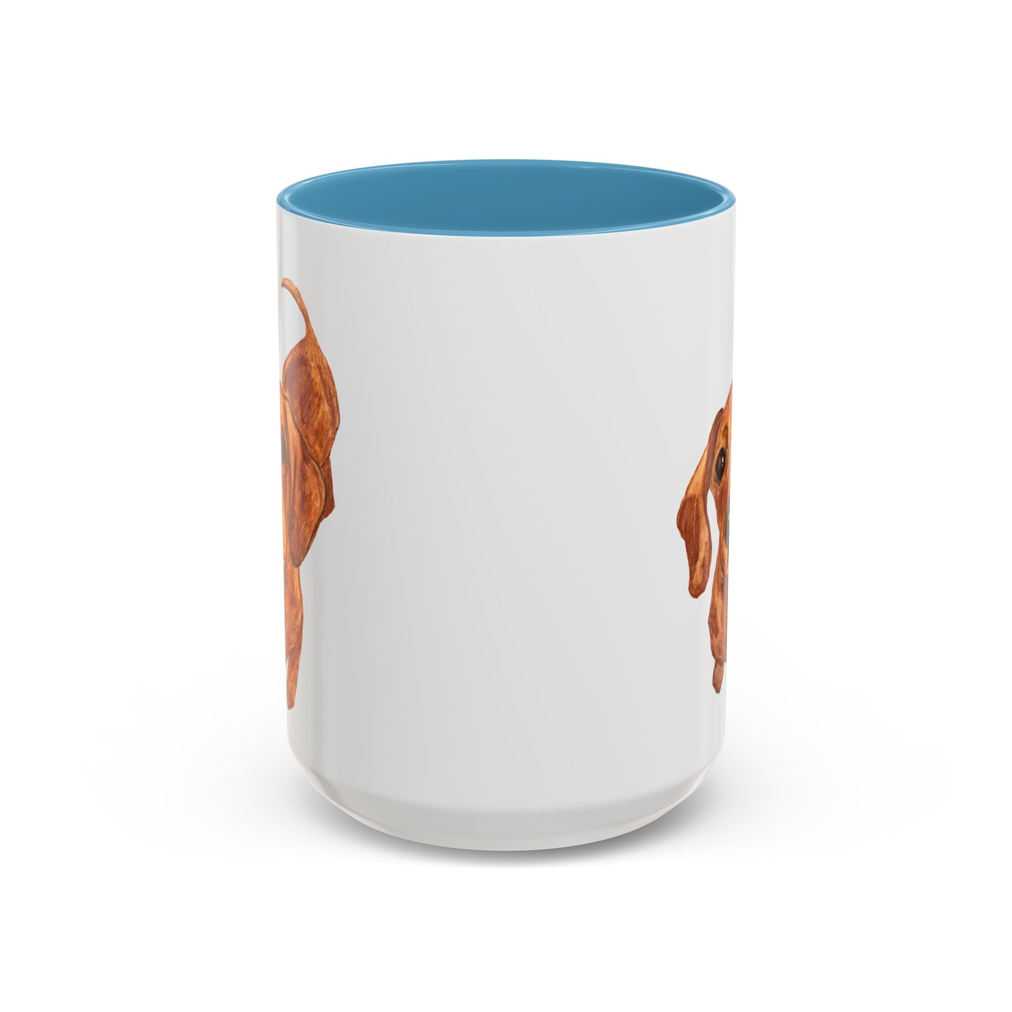 Dachshund Two Tone Ceramic Coffee Mugs - Blue Cava