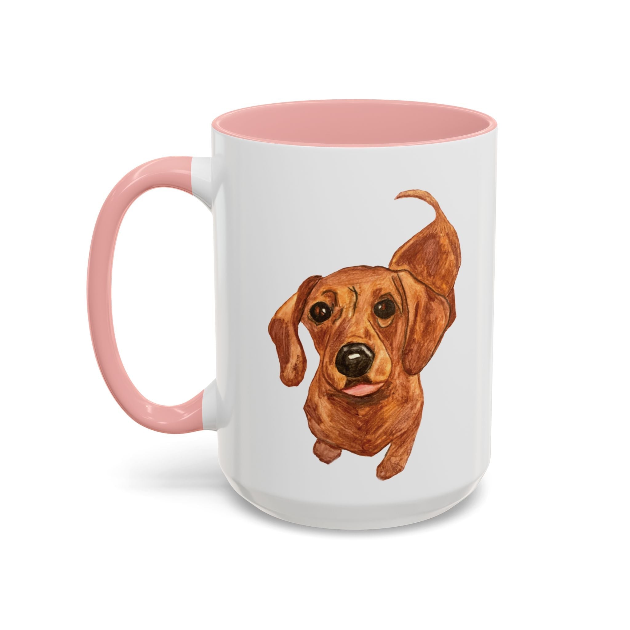Dachshund Two Tone Ceramic Coffee Mugs - Blue Cava