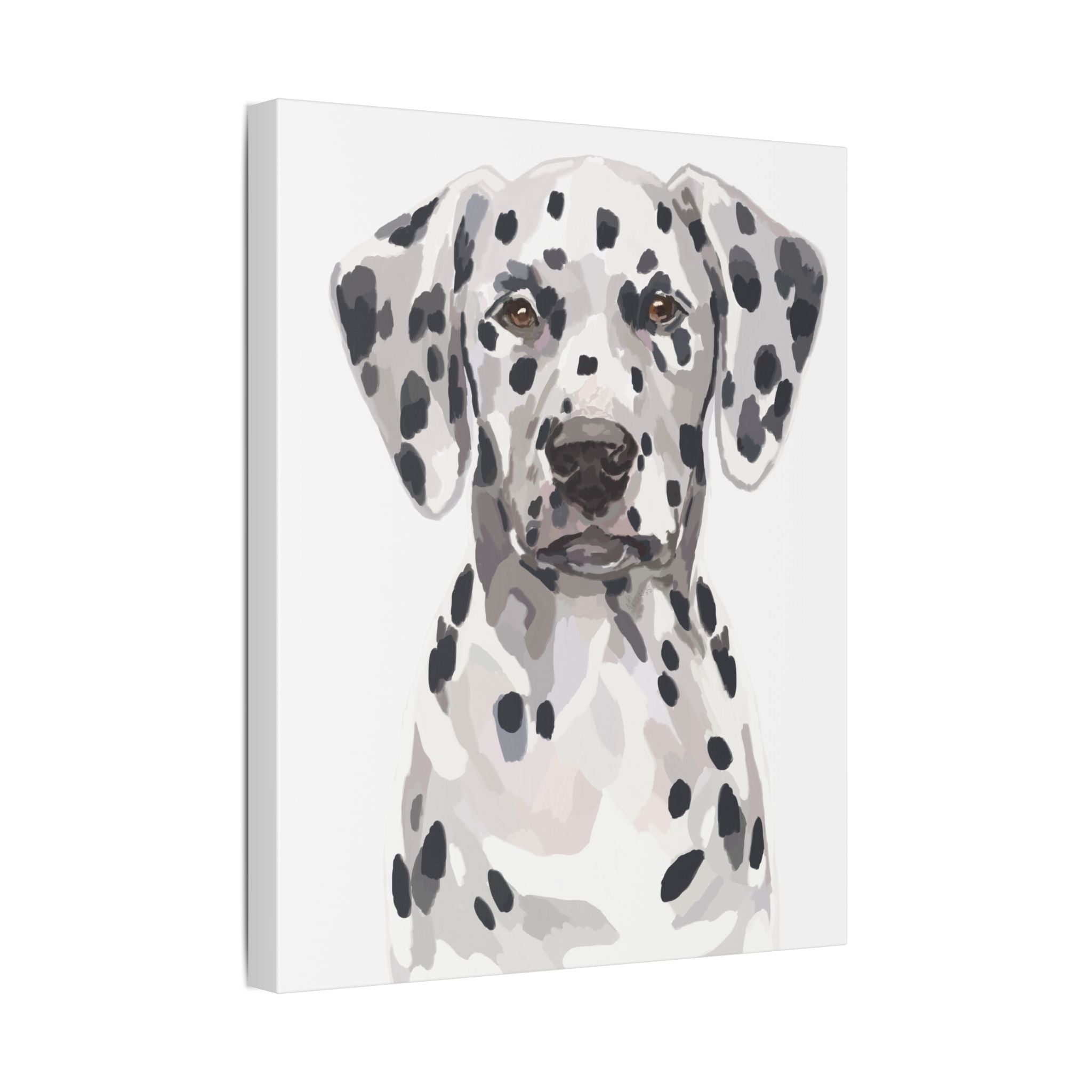Dalmatian Canvas Art, Dog Wall Decor - Blue Cava