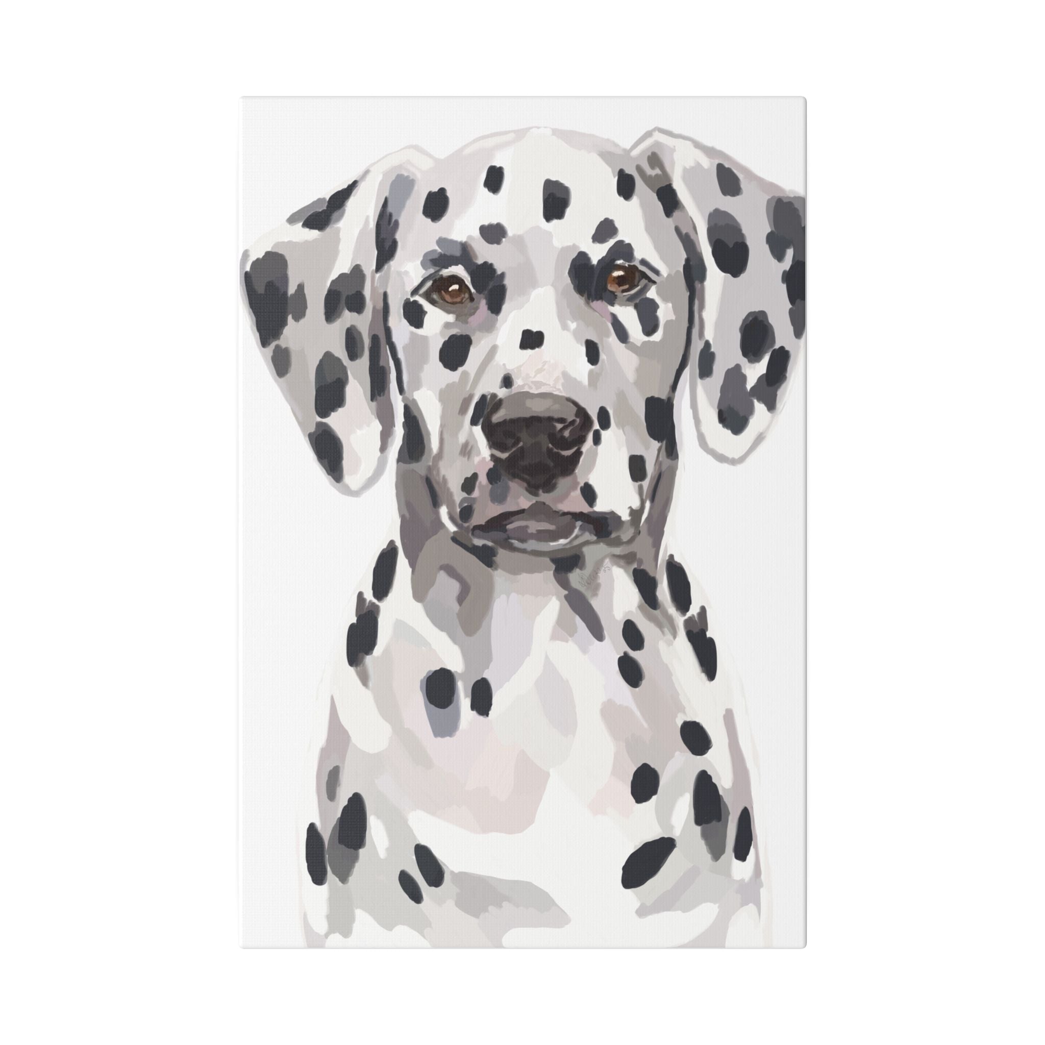 Dalmatian Canvas Art, Dog Wall Decor - Blue Cava