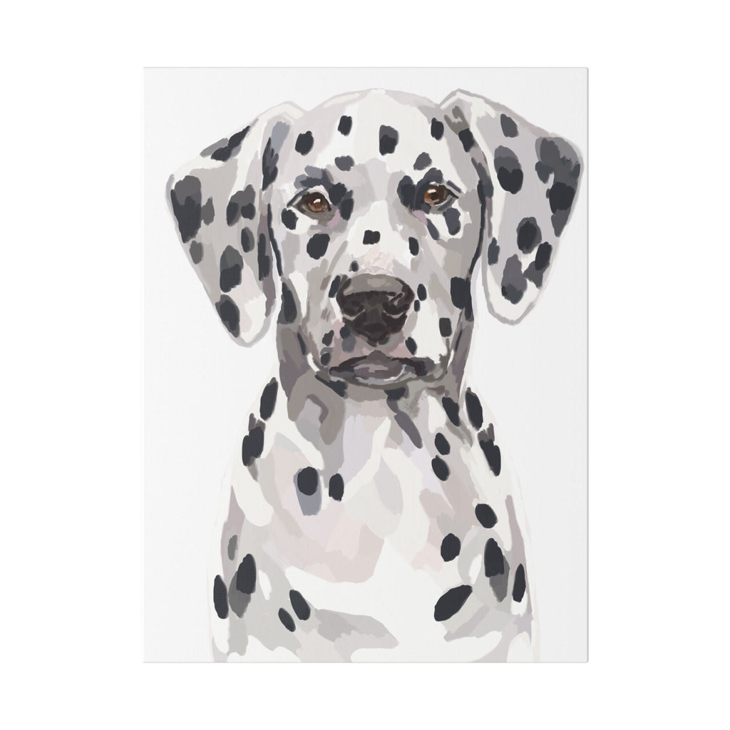 Dalmatian Canvas Art, Dog Wall Decor - Blue Cava
