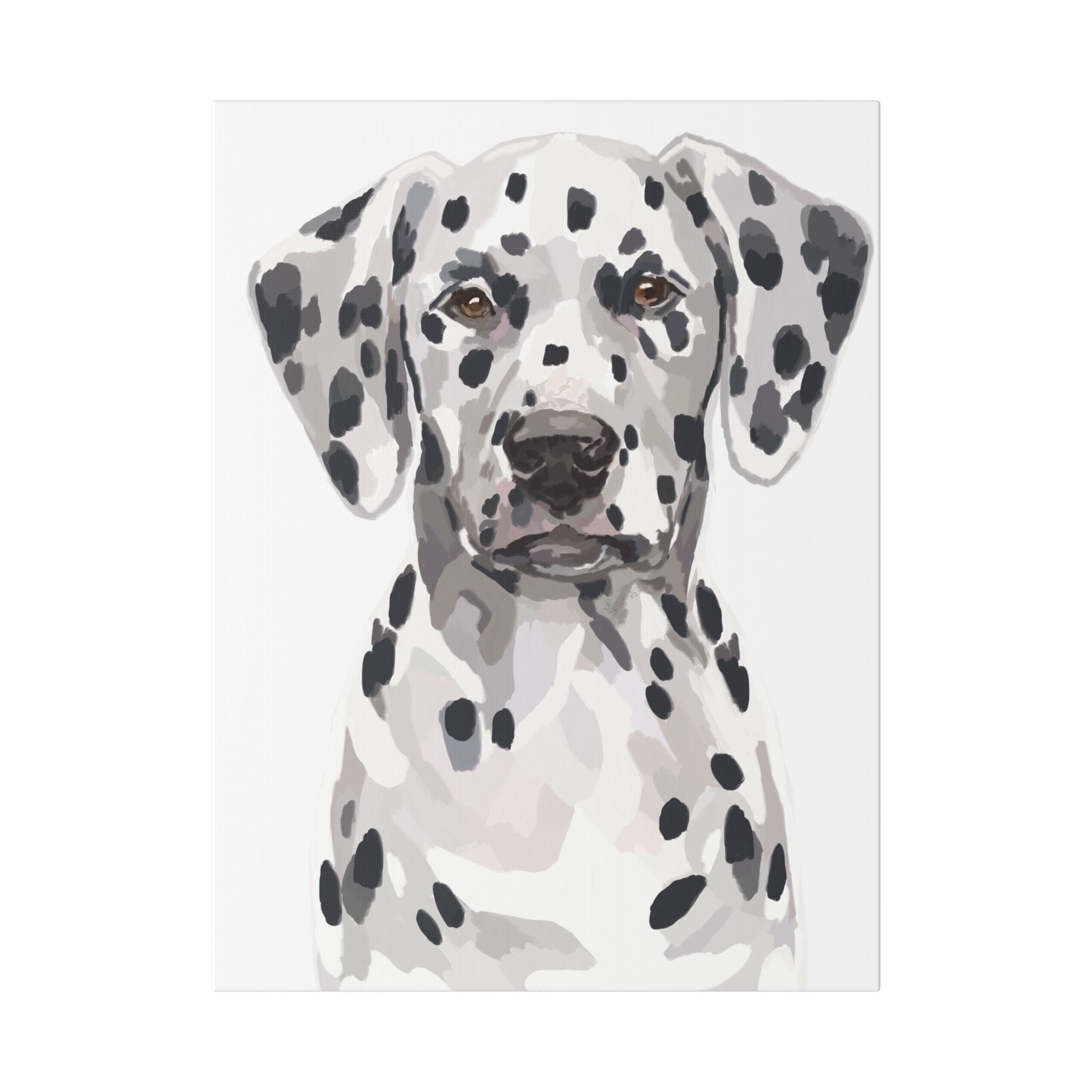 Dalmatian Canvas Art, Dog Wall Decor - Blue Cava