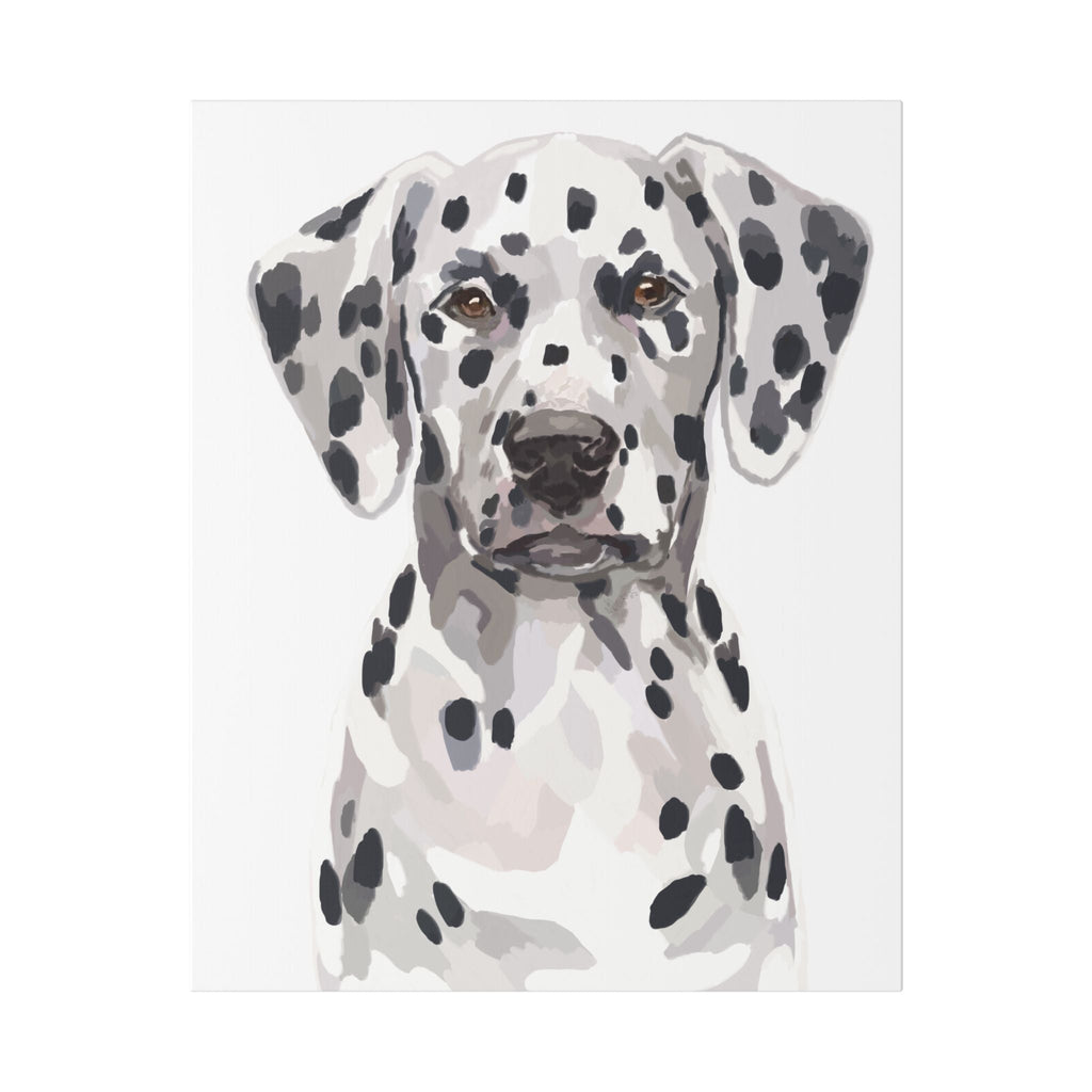 Dalmatian Canvas Art, Dog Wall Decor - Blue Cava
