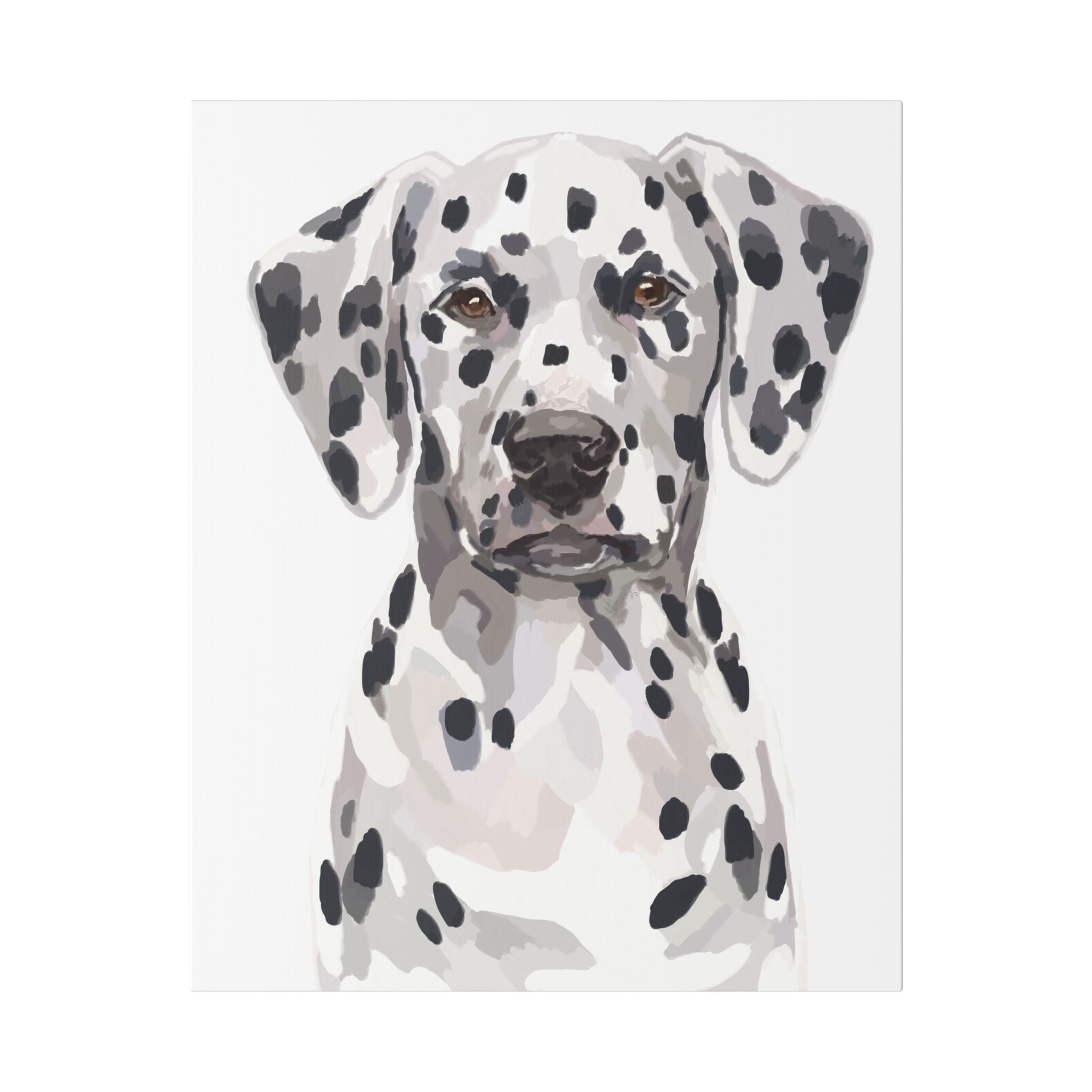 Dalmatian Canvas Art, Dog Wall Decor - Blue Cava