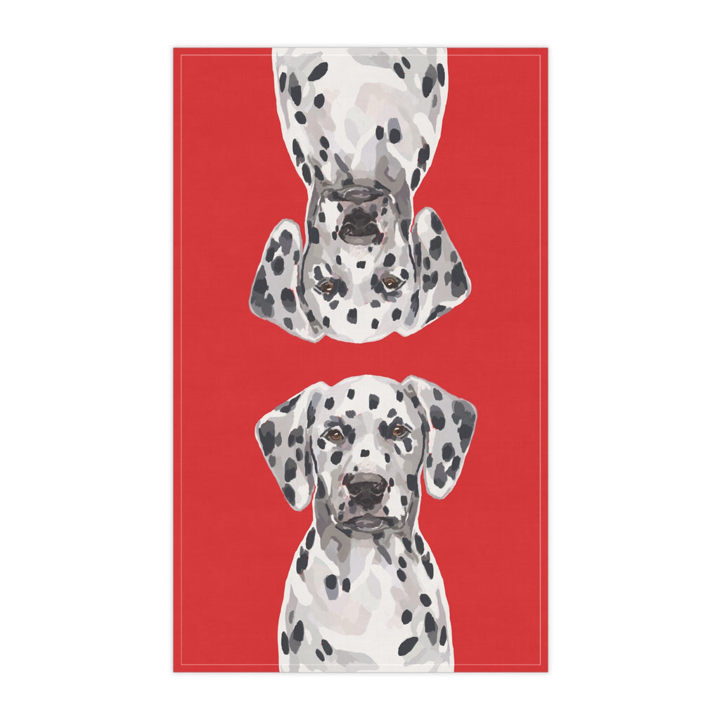 Dalmatian Dog Kitchen Tea Towels - Blue Cava