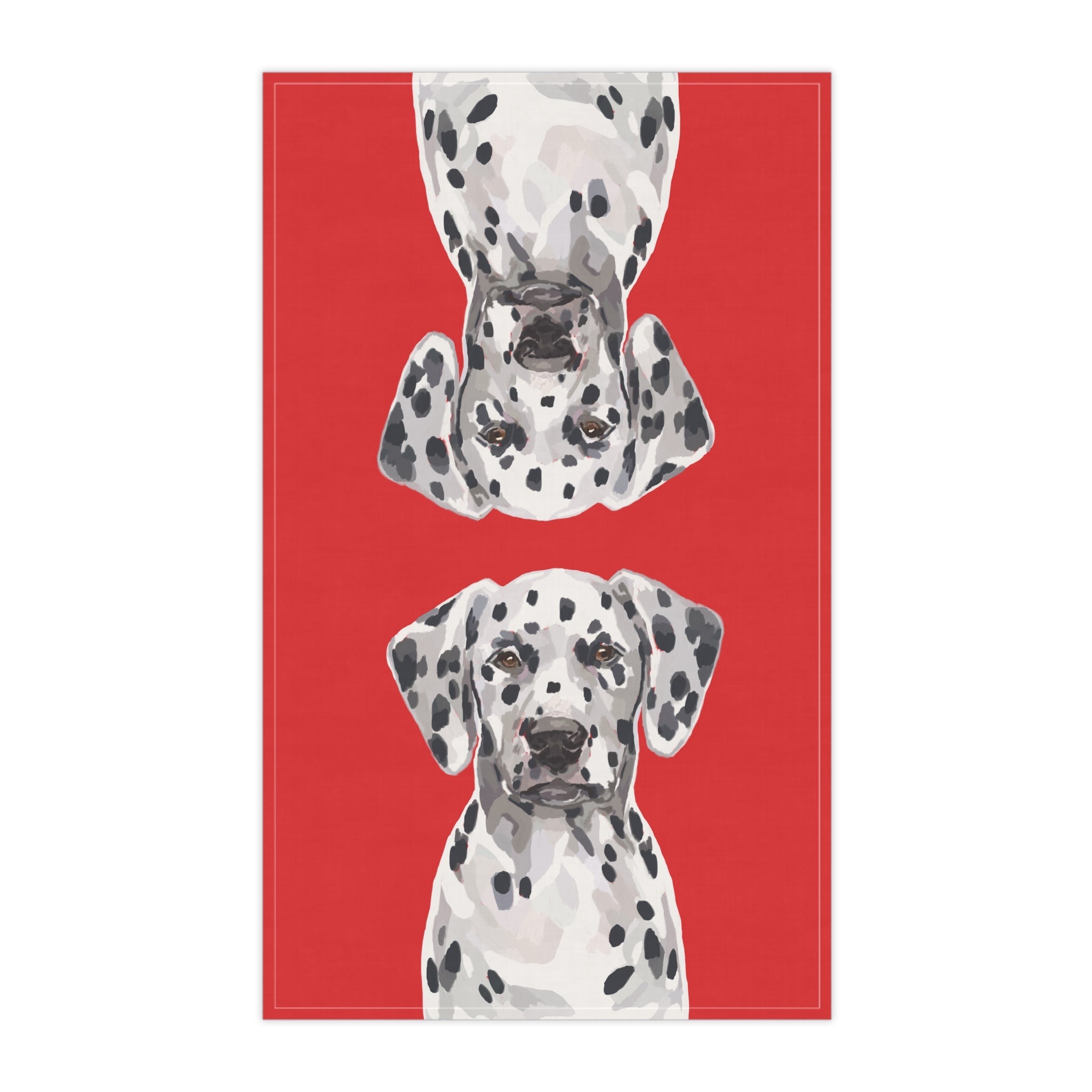 Dalmatian Dog Kitchen Tea Towels - Blue Cava