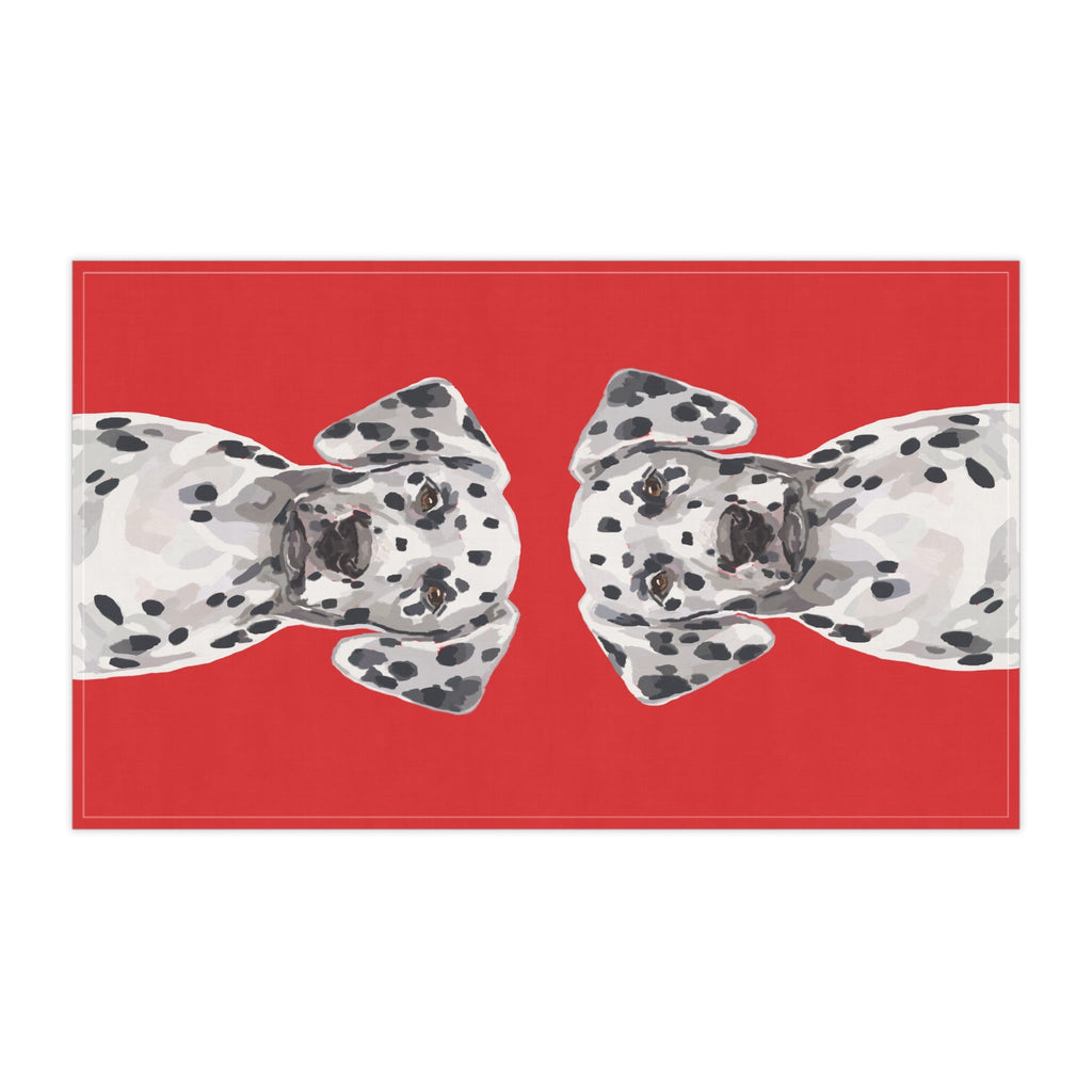 Dalmatian Dog Kitchen Tea Towels - Blue Cava