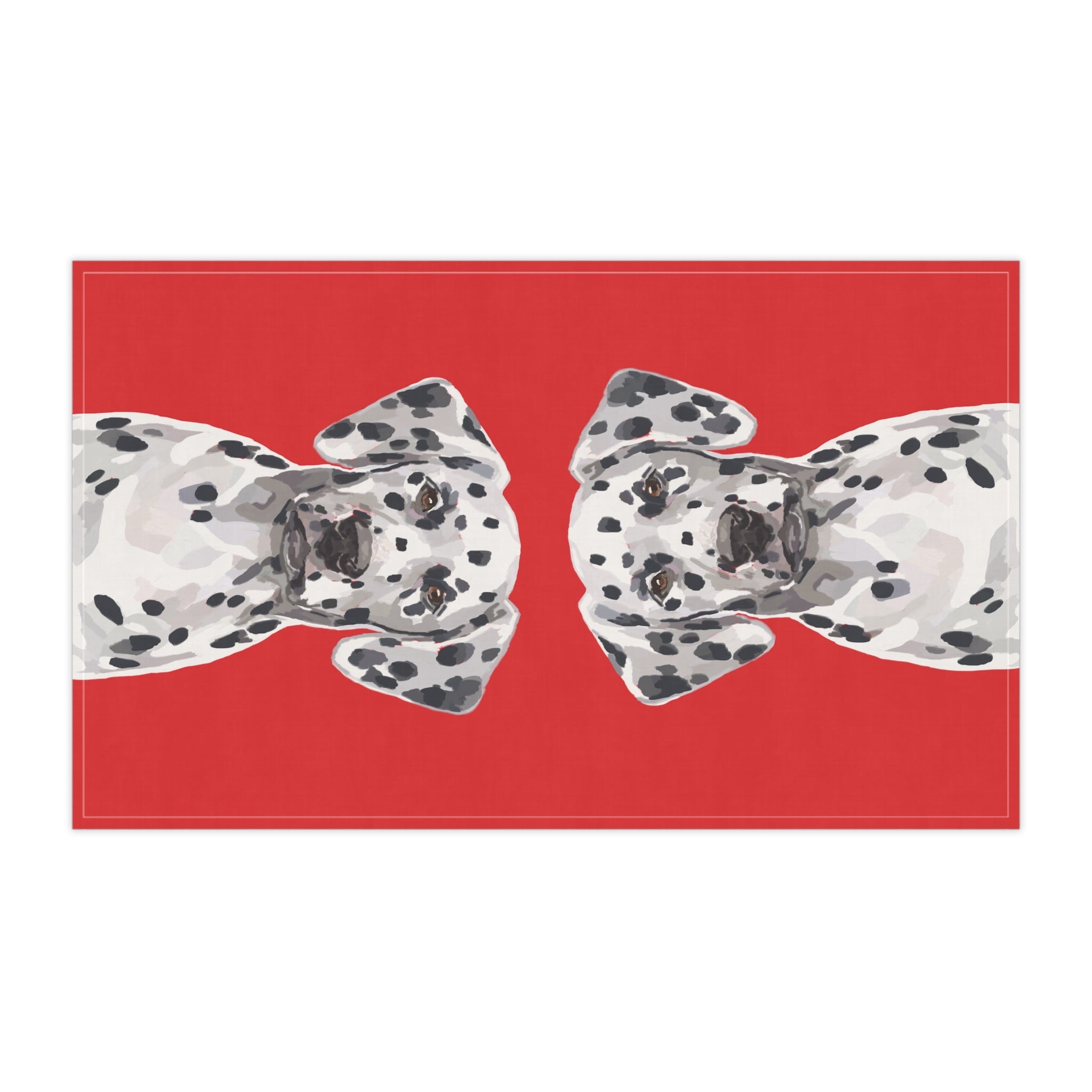 Dalmatian Dog Kitchen Tea Towels - Blue Cava