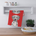 Dalmatian Dog Kitchen Tea Towels - Blue Cava