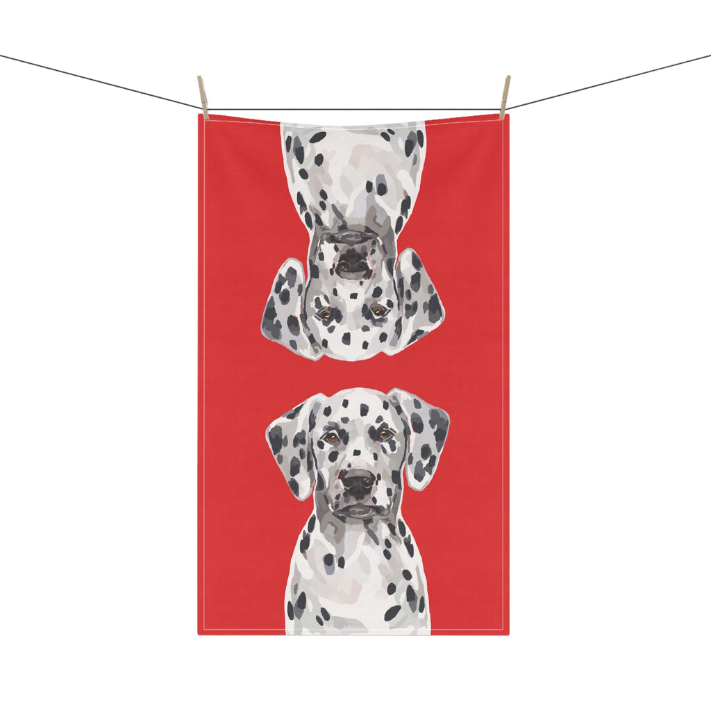 Dalmatian Dog Kitchen Tea Towels - Blue Cava